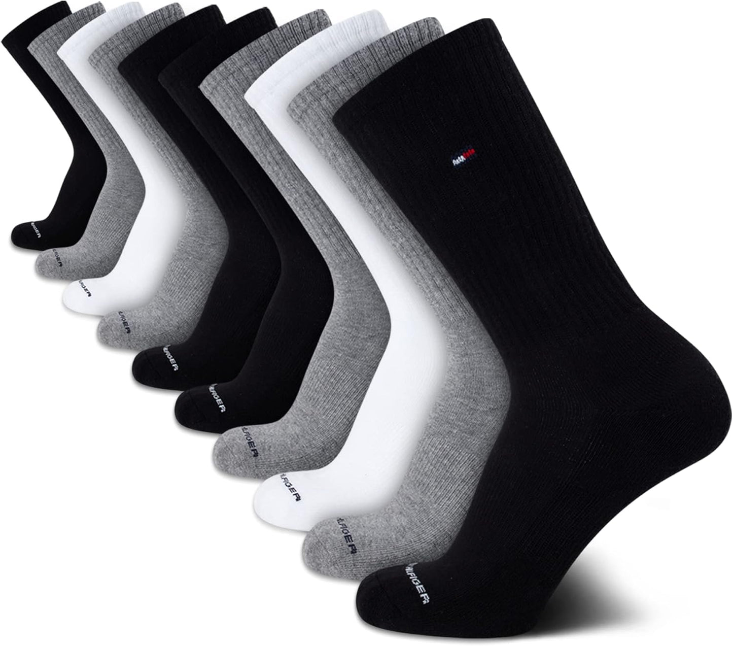 Tommy Hilfiger Men's Athletic Cushioned Crew Socks - 10 Pack