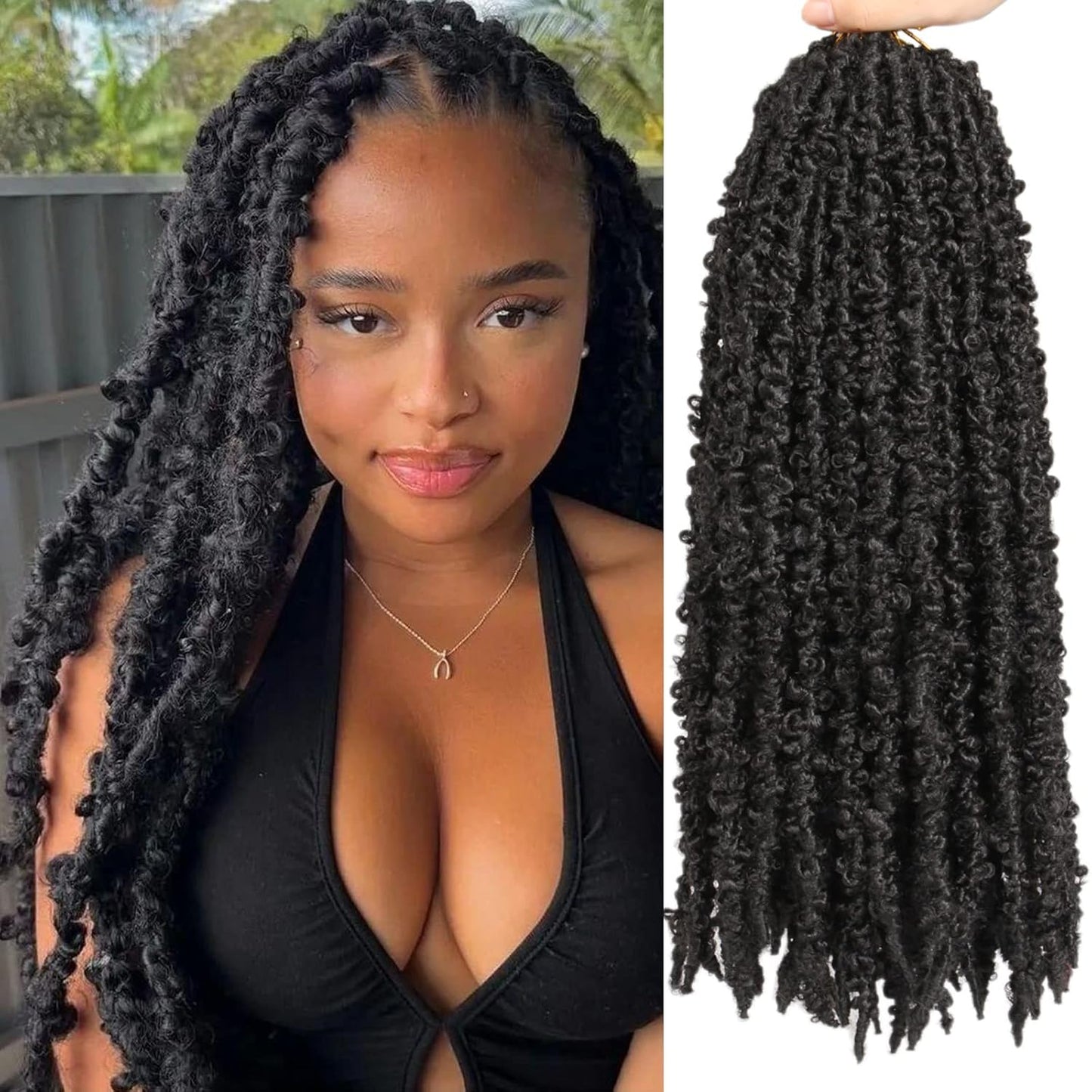 Leeven 20 Inch Butterfly Locs Crochet Hair Extensions for Style