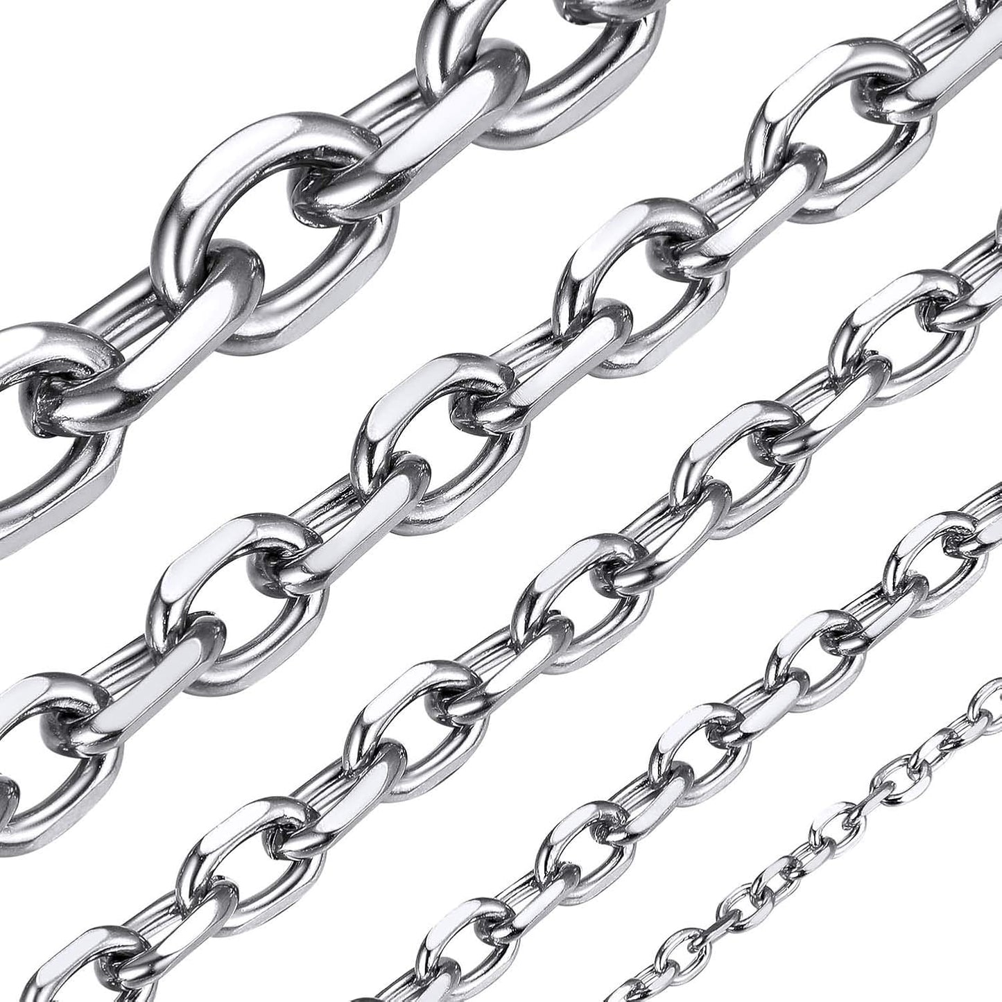 ChainsHouse Stainless Steel Cable Chain Necklaces for All Styles