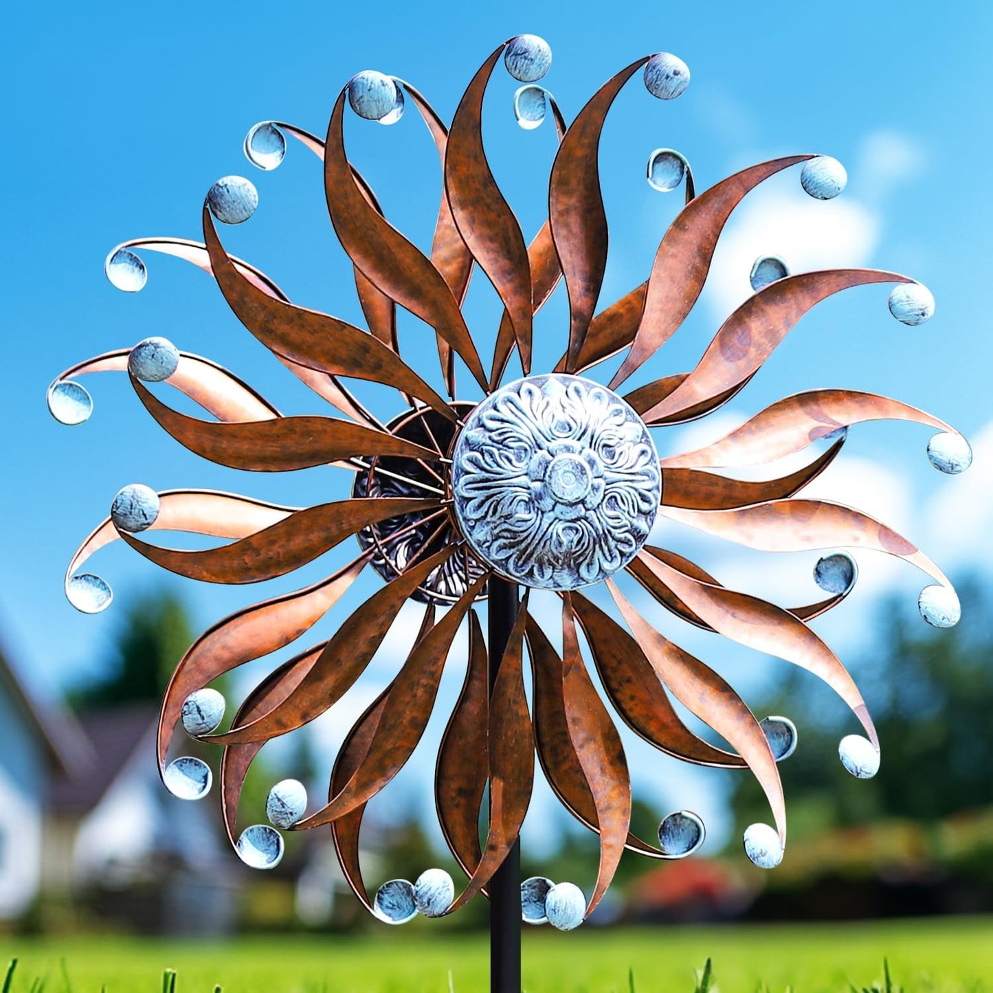 LimeHill Metal Wind Spinner for Garden - Kinetic Sculpture