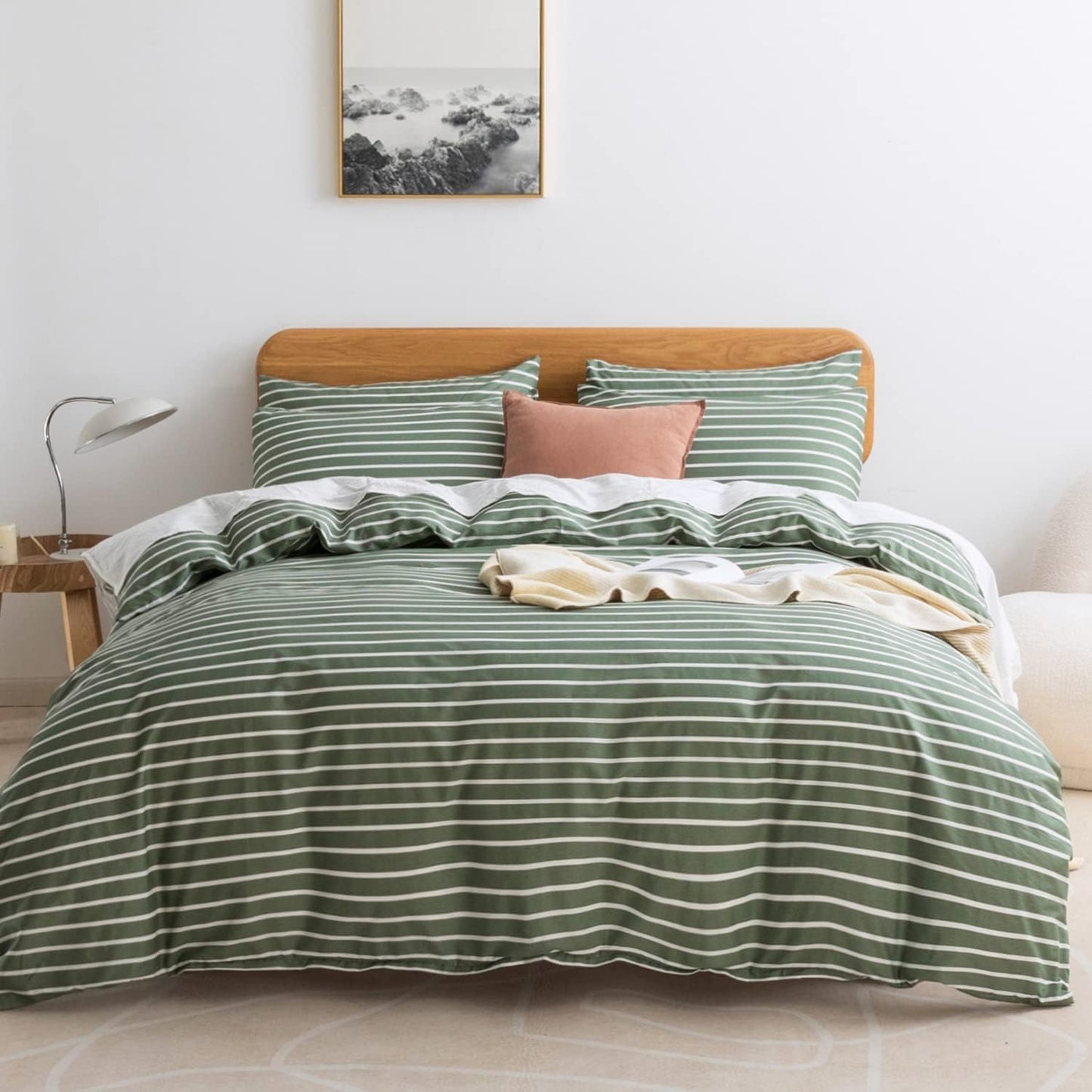 JELLYMONI Queen Duvet Cover Set: Soft Cotton Bedding Set