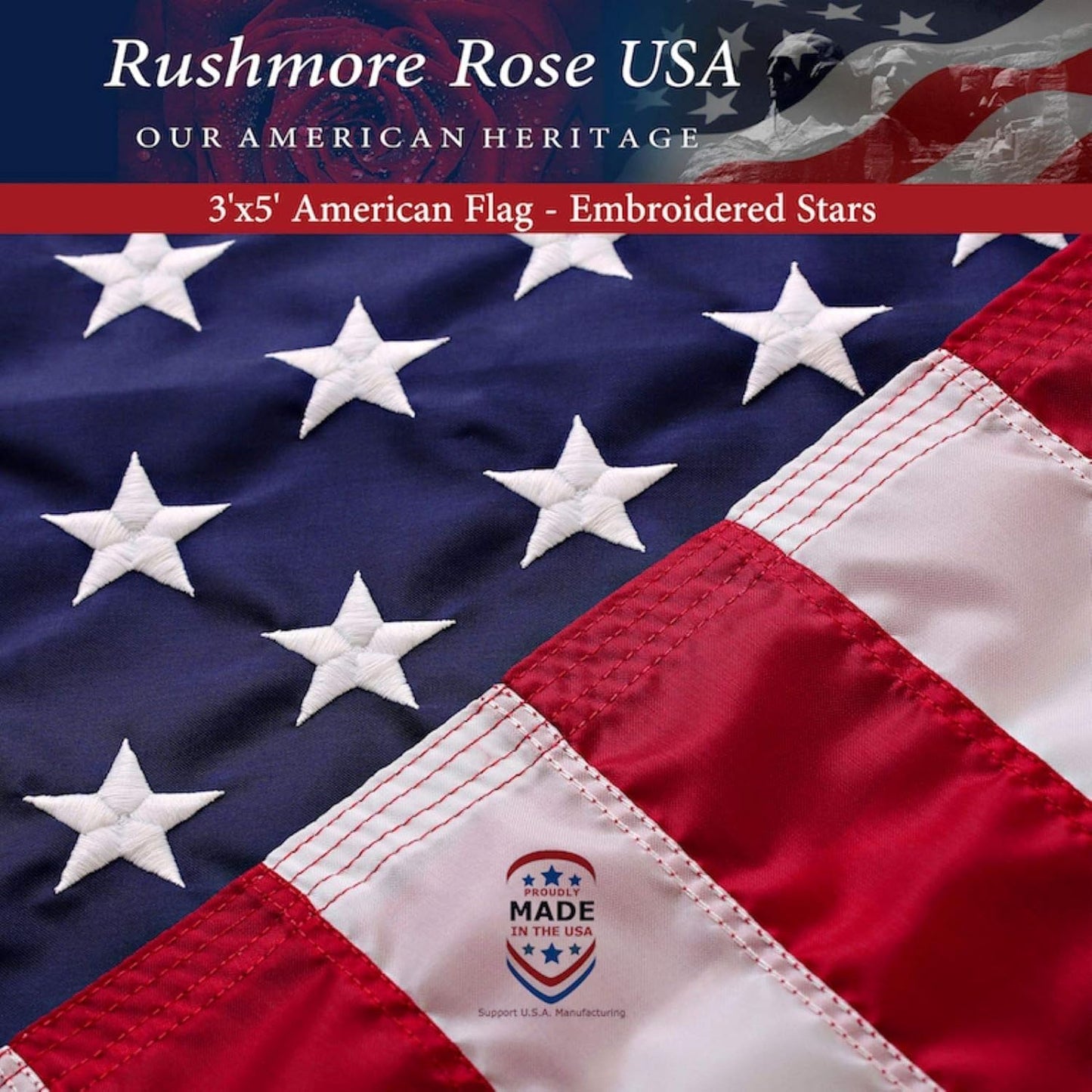 American Flags for Outside 3X5 - Heavy Duty Outdoor Flags