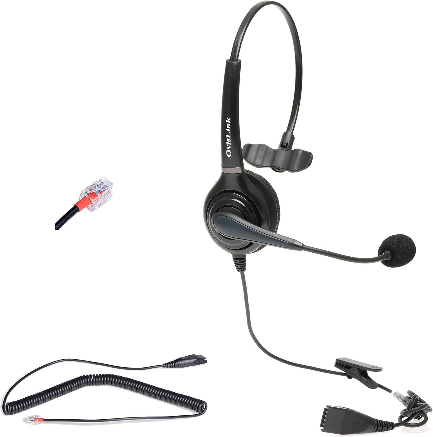 Zultys Phone Headset - Dual Ear Noise Canceling for Call Centers