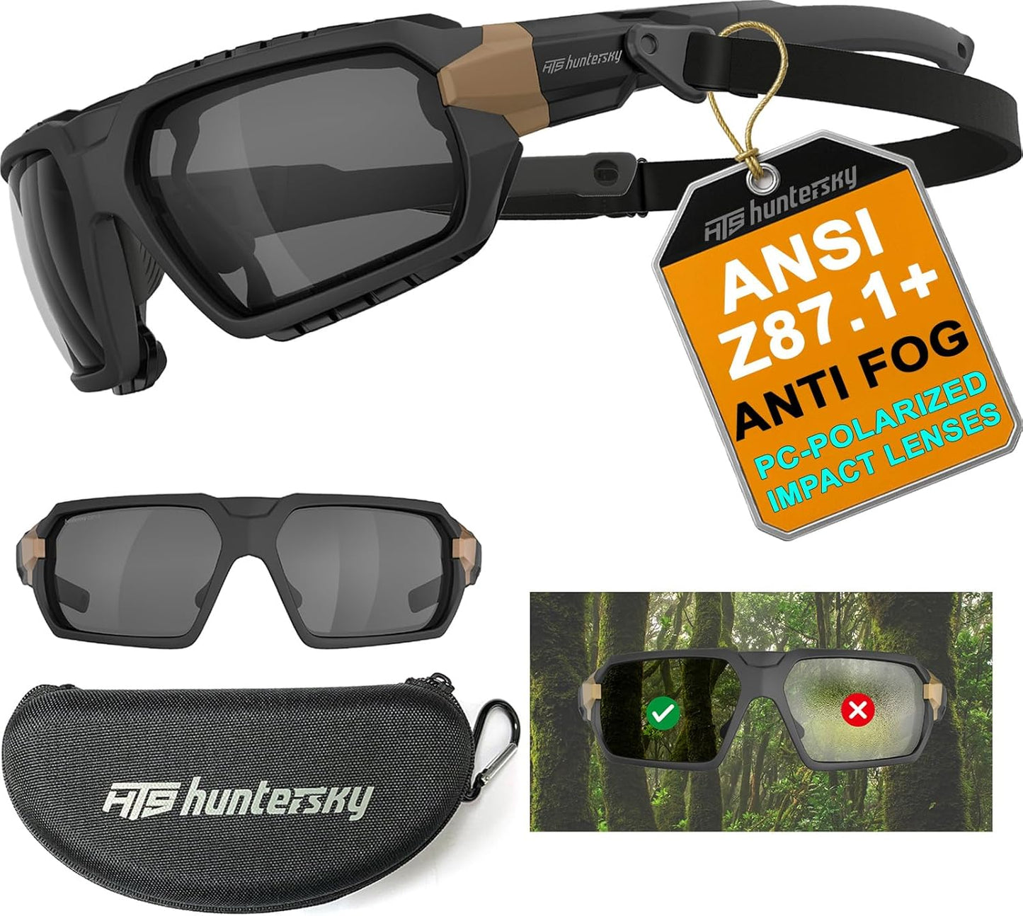 Ballistic Tactical Impact Protection Shooting Glasses for Safety