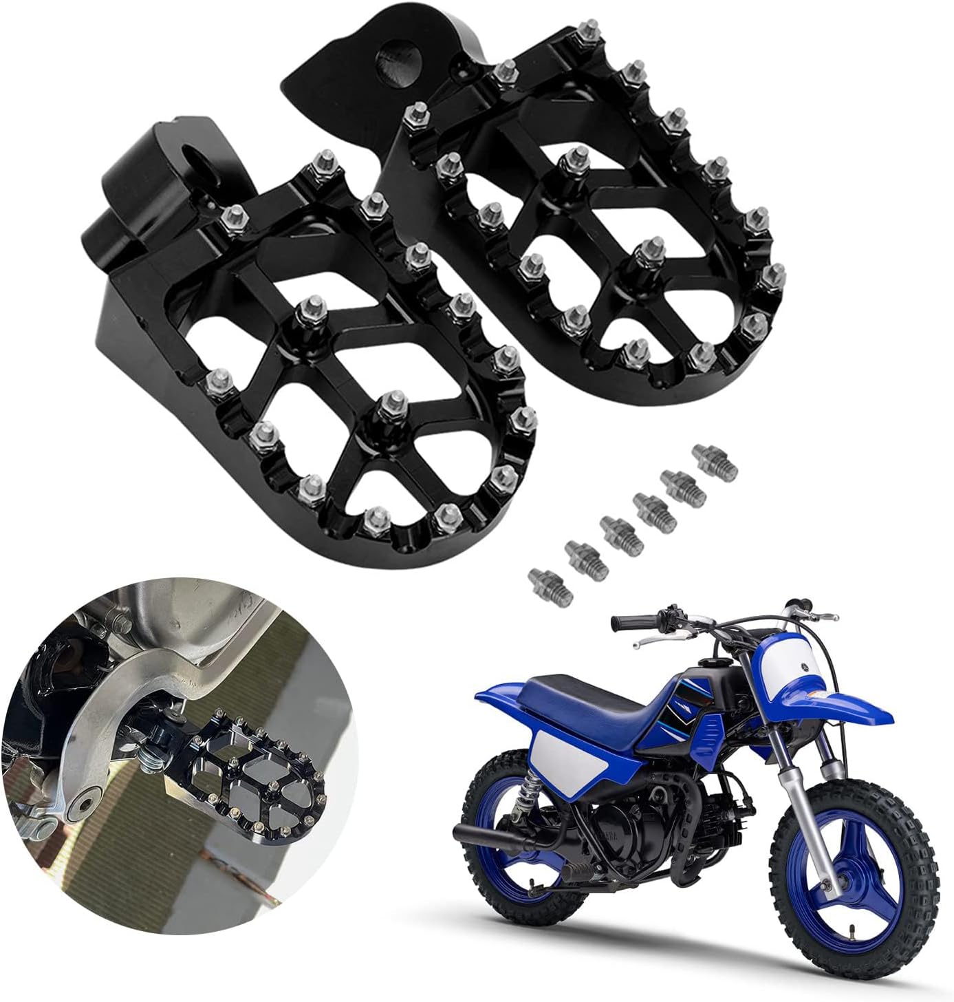 Motorcycle Foot Pegs for PW50 PW80 - Durable and Stylish Upgrade