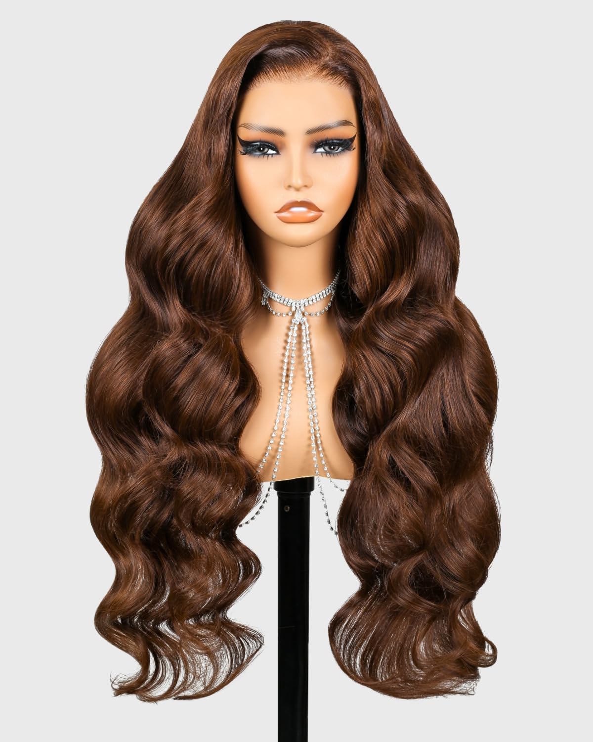 Glueless Chocolate Brown Lace Front Wig for Stunning Looks