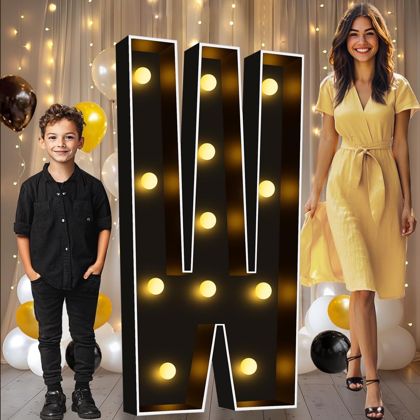 Pooqla 4 FT Marquee Light Up Letters for Stunning Events