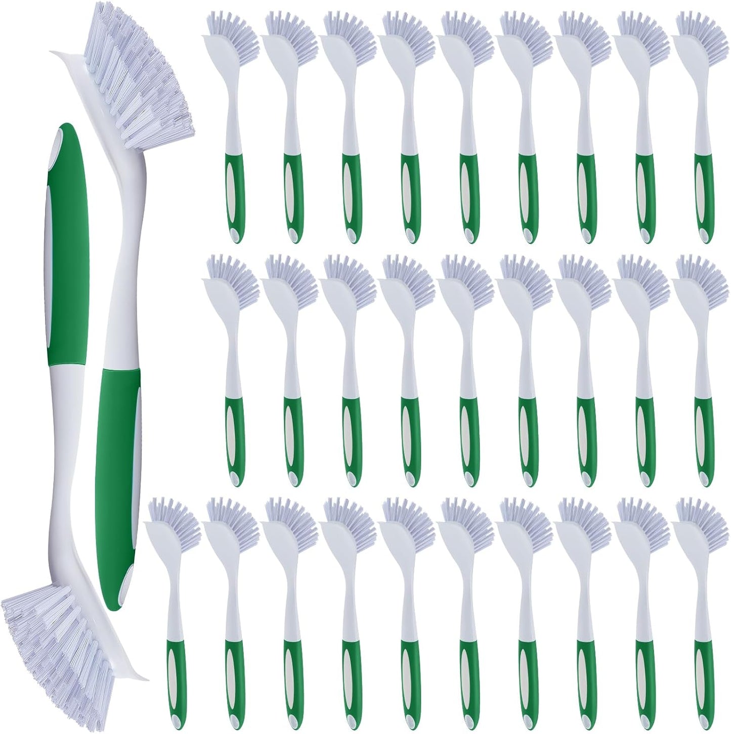 30 Pcs Kitchen Scrub Brushes with 11 Inch Handle for Cleaning