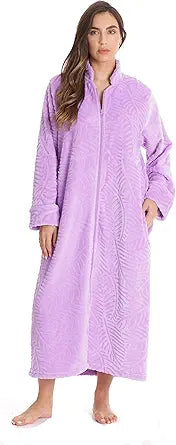 Just Love Plush Zipper Lounger Robe for Ultimate Comfort