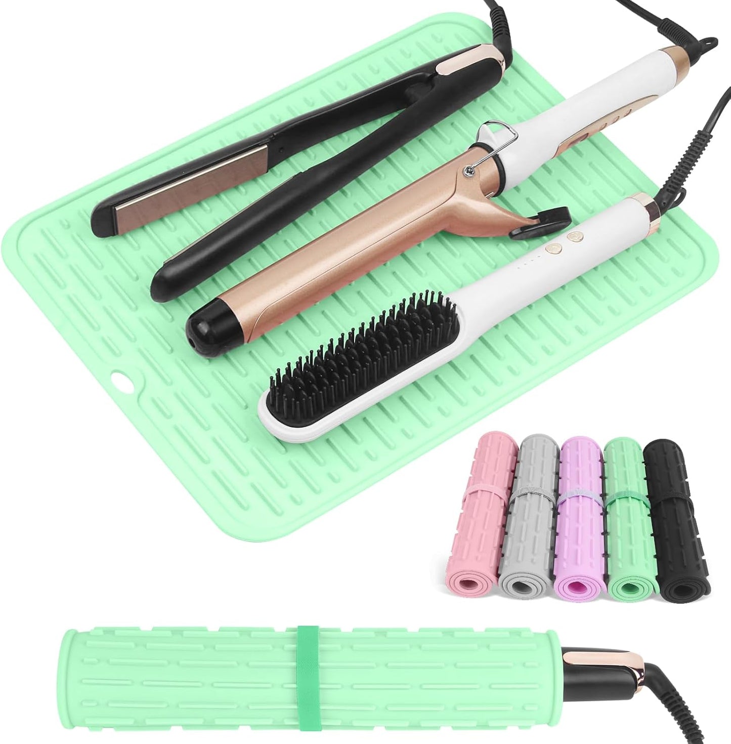 AMIJEAL Oversize Silicone Heat Resistant Mat - Styling Tool Essential