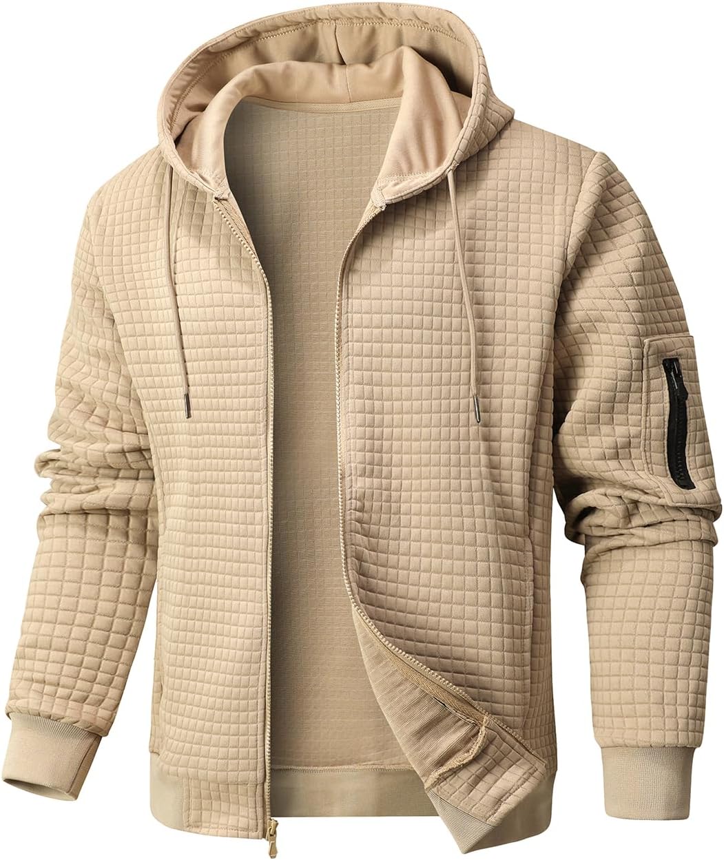Mens Zip Up Hoodie Full-Zip Sweatshirt for Stylish Comfort