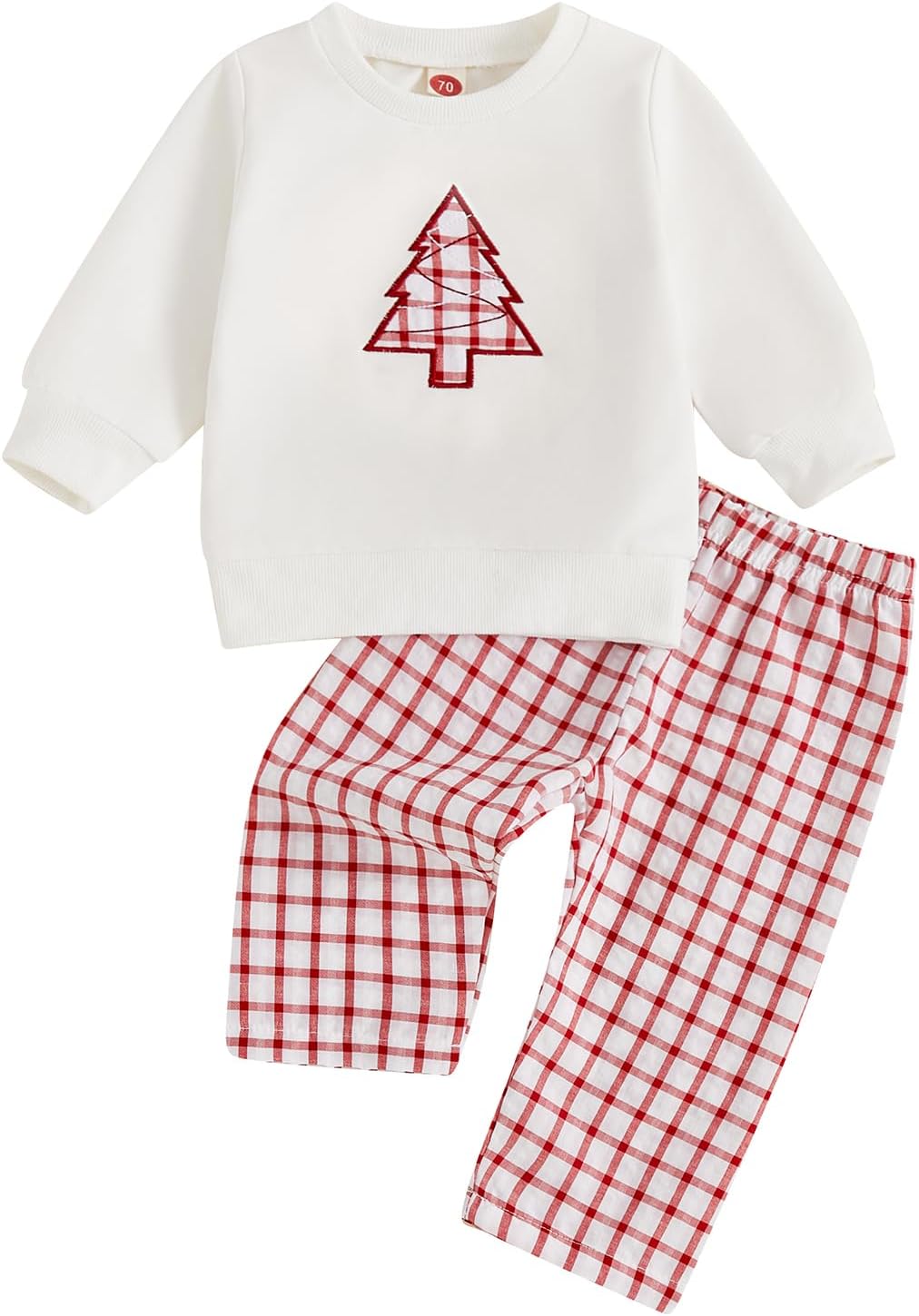SAYOO Kids Firetruck/Santa Embroidered Holiday Outfit