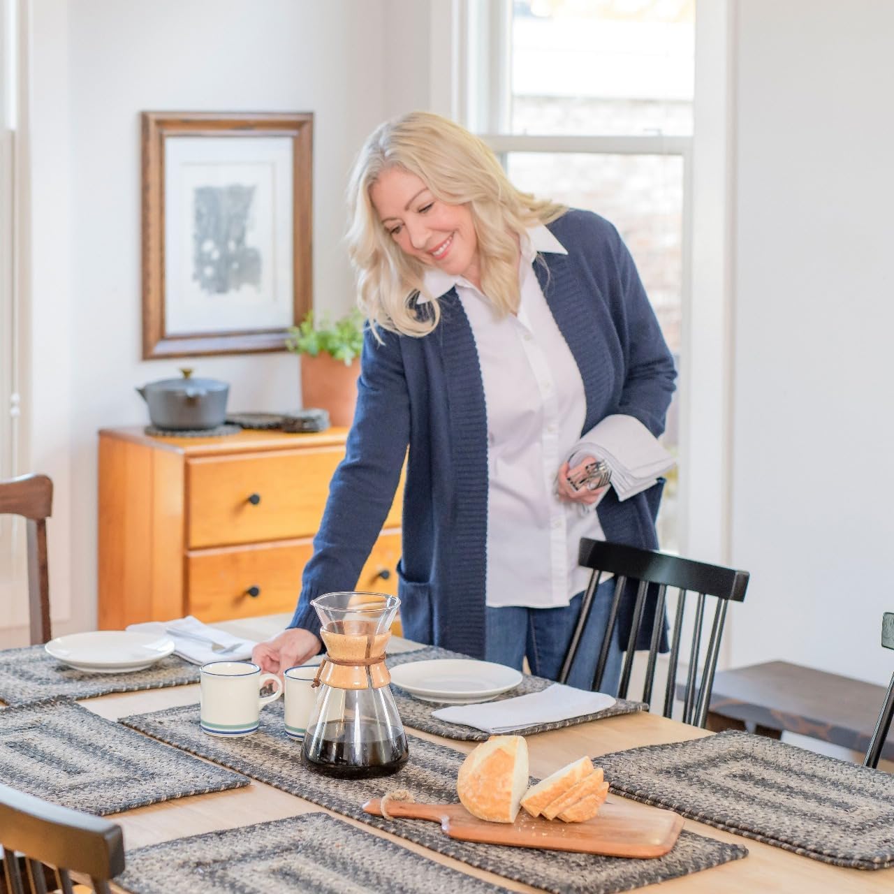 Flint Hill Jute Braided Long Table Runner for Warm Decor