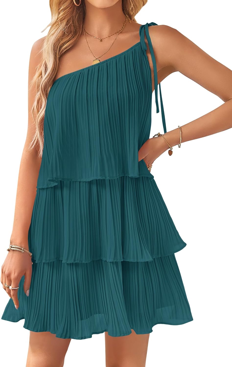 ZESICA Women's Boho Summer One Shoulder Mini Dress Review