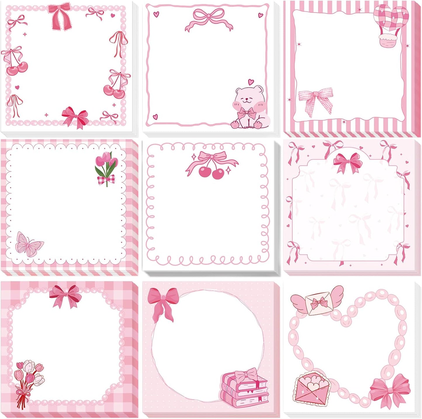 Coquettte Pink Bow Sticky Notes - Chic & Fun To-Do Lists for Women!