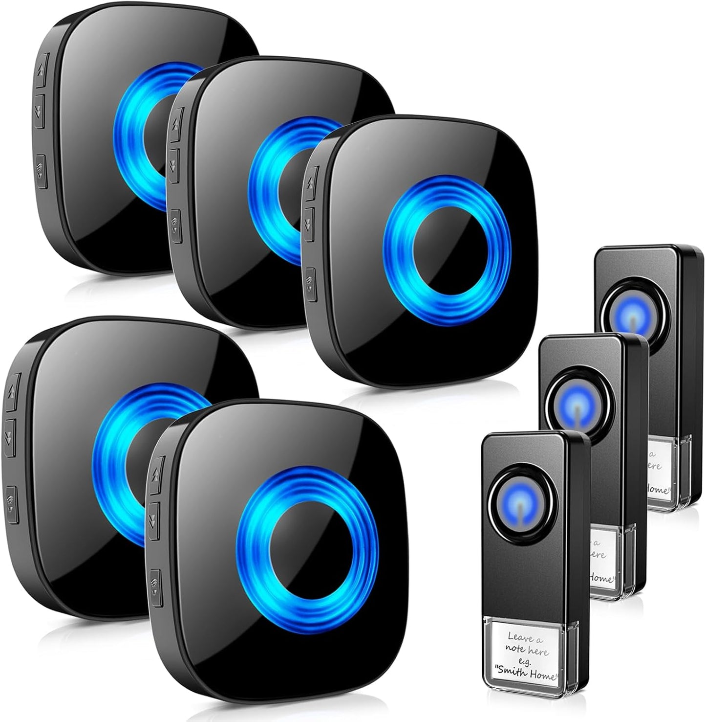 Wireless Door Bells for Home with 58 Chimes and 5 Receivers