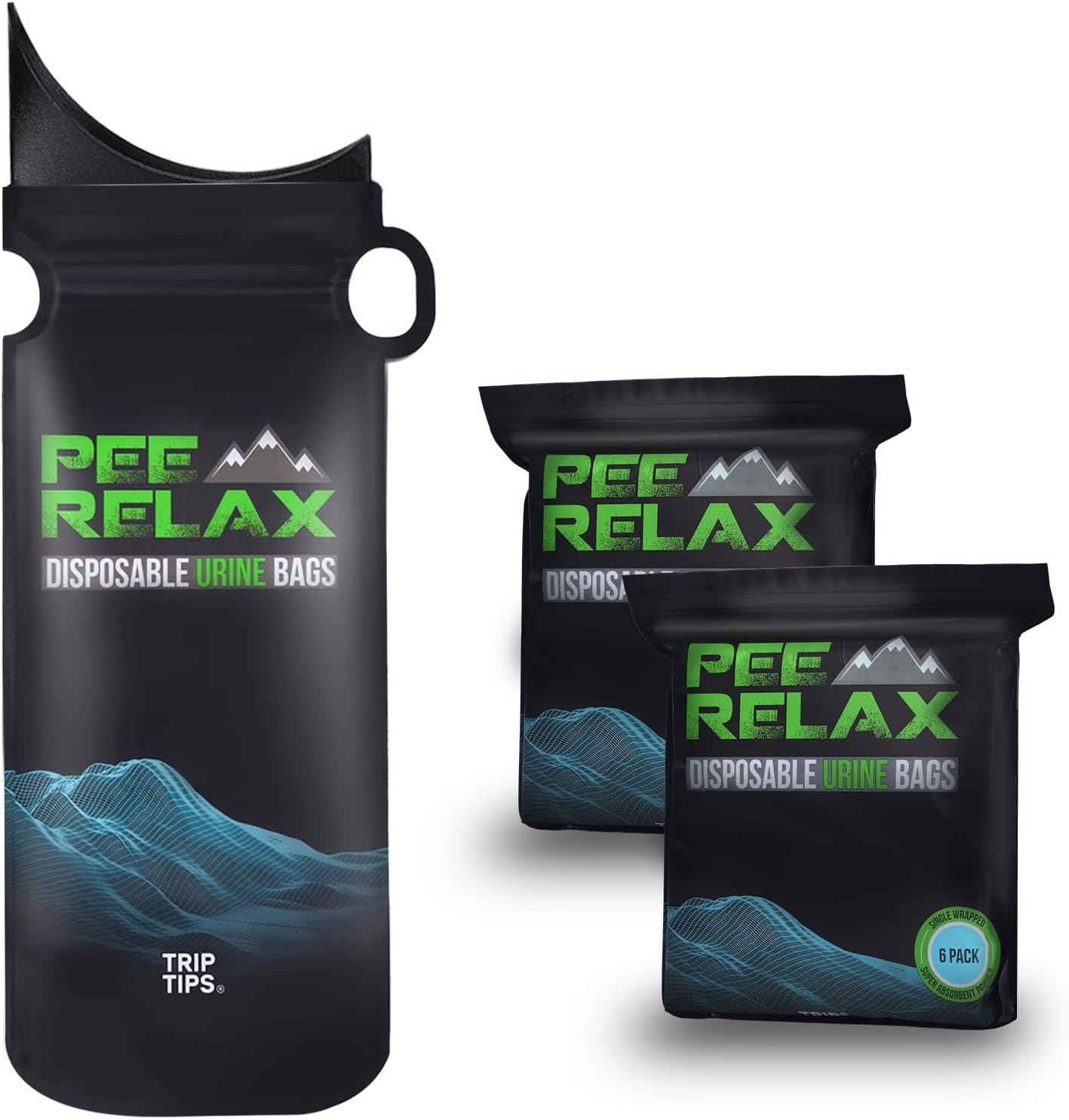 TRIPTIPS 1000cc Disposable Urine Bags for Travel and Emergencies