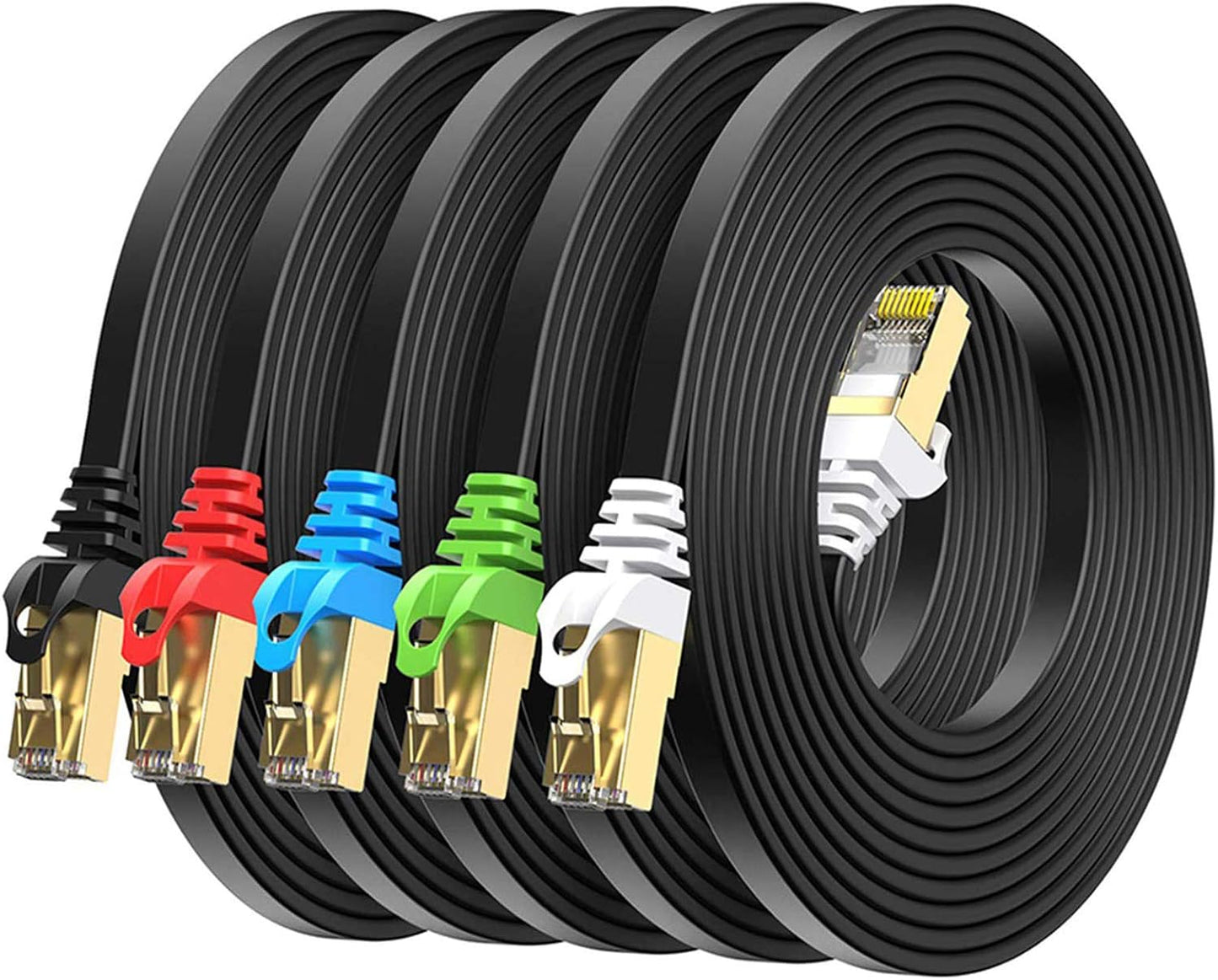 High-Speed Connectivity: BUSOHE Cat8 Ethernet Cable 7FT 5 Pack