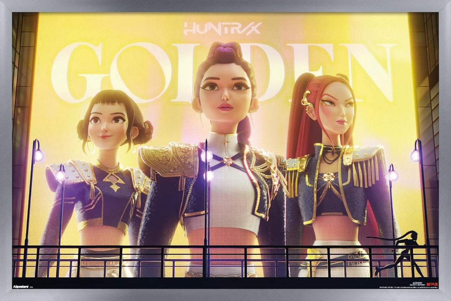 Netflix KPop Demon Hunters Poster - Huntrix Golden Wall Art