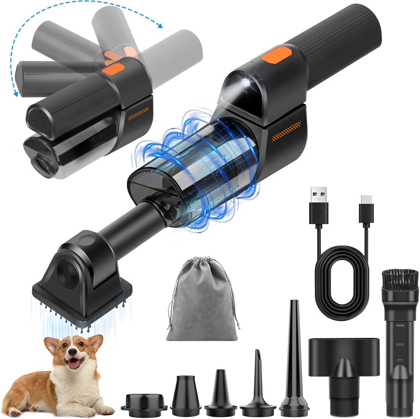 Powerful 20000PA Handheld Car Vacuum - Hombees