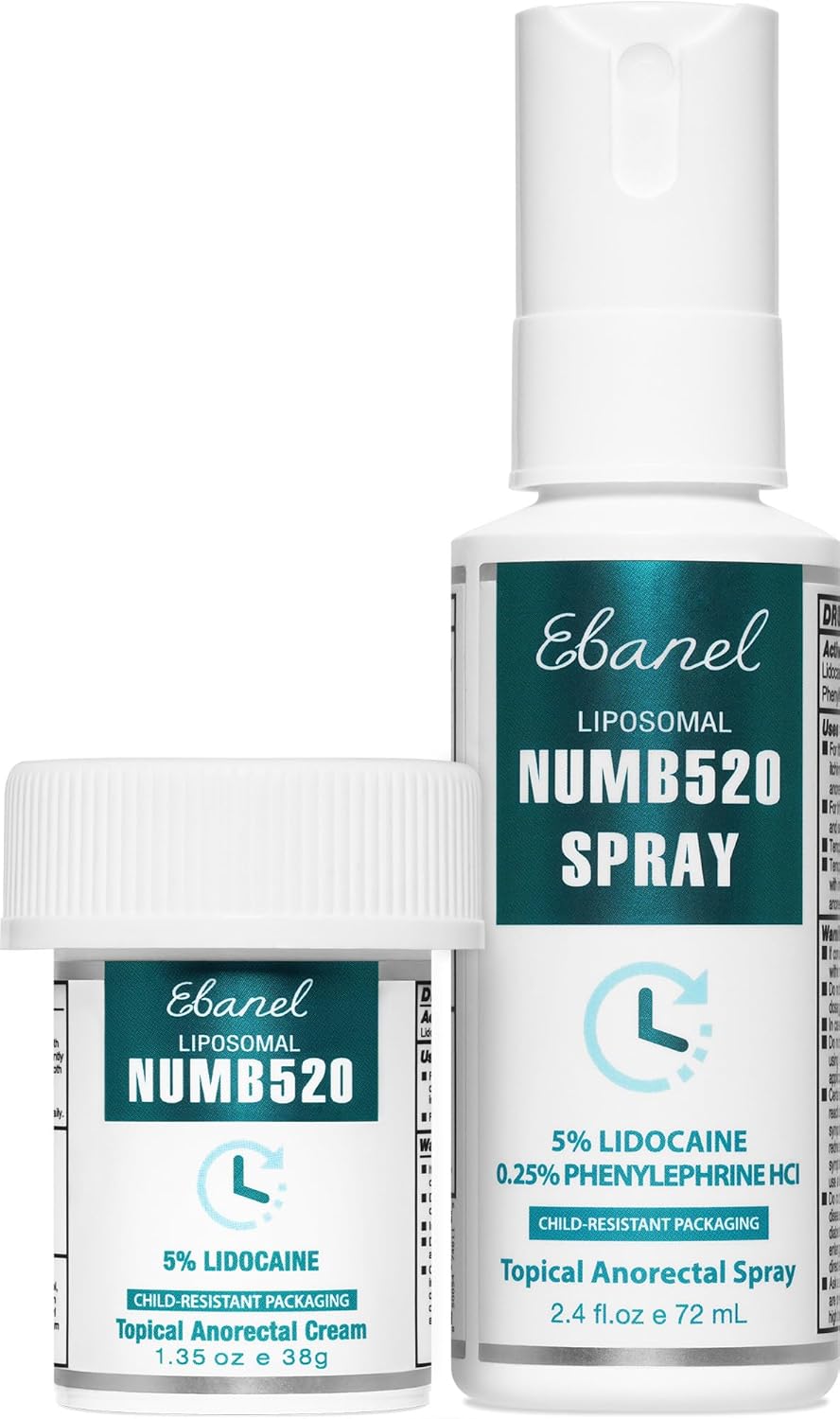 5% Lidocaine Numbing Cream and Spray for Pain Relief