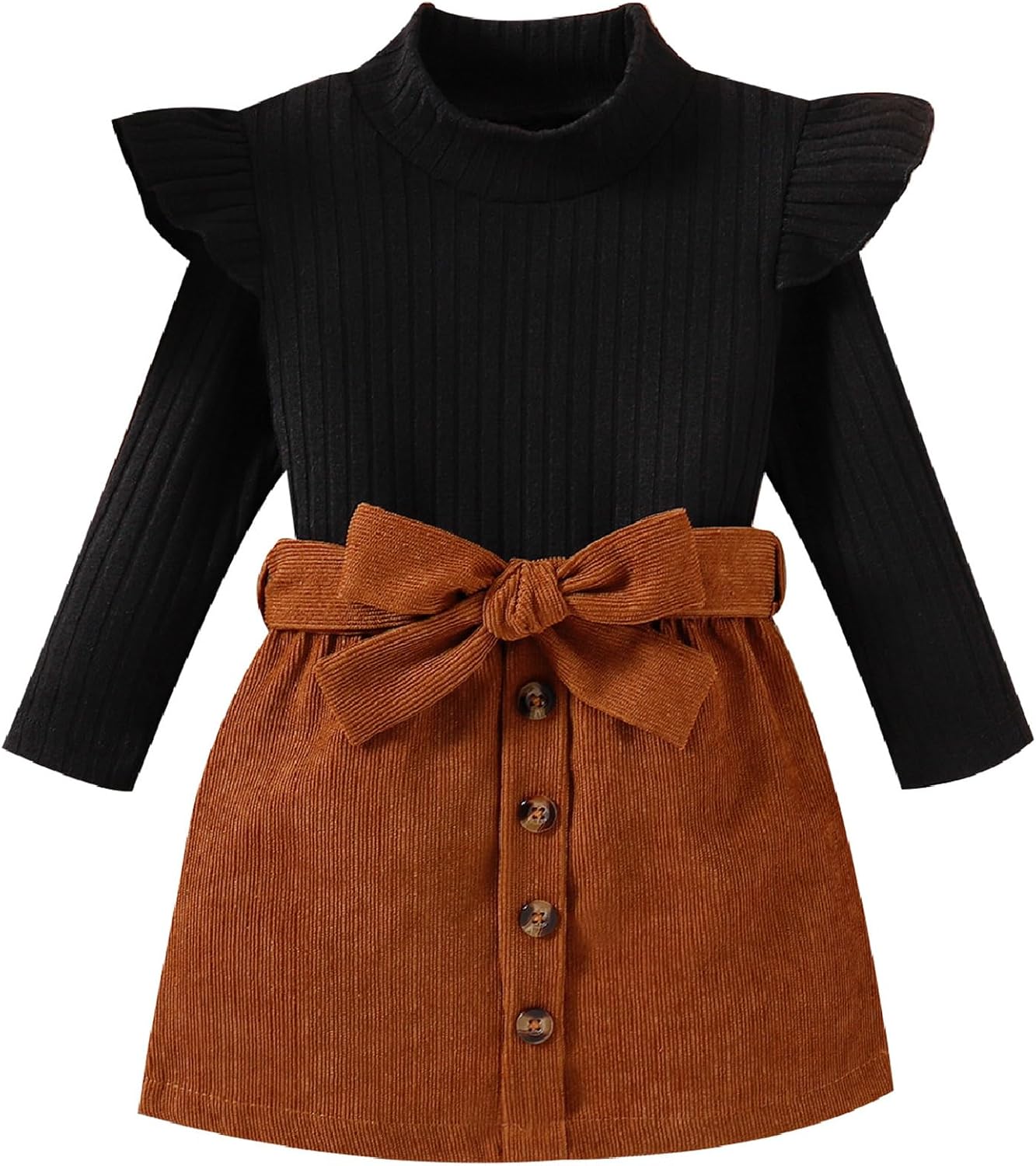 Toddler Baby Girl Fall Winter Clothes Ruffle Shirt Skirt Set