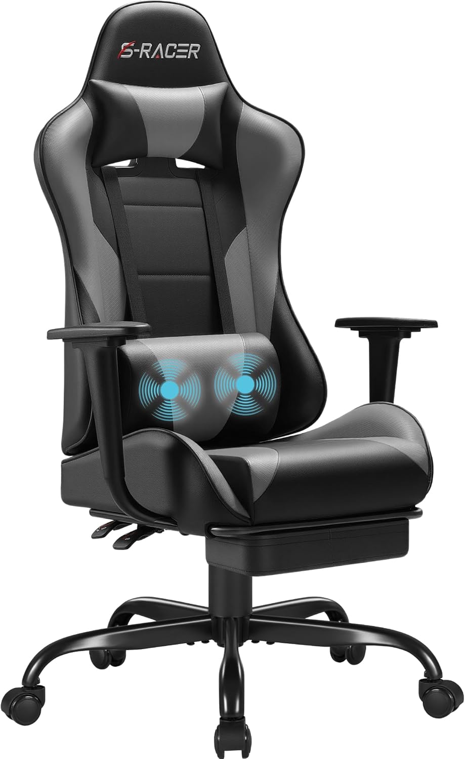 Homall Gaming Chair with Footrest and Massage Support for Comfort