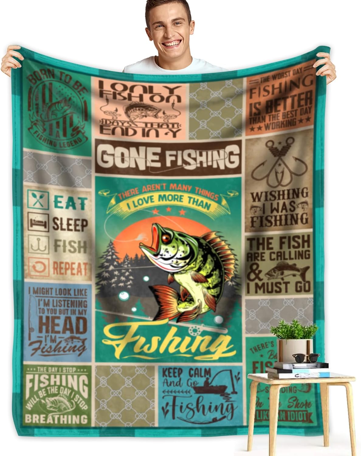 Soft Fisherman Blanket - Cozy Gift for Men