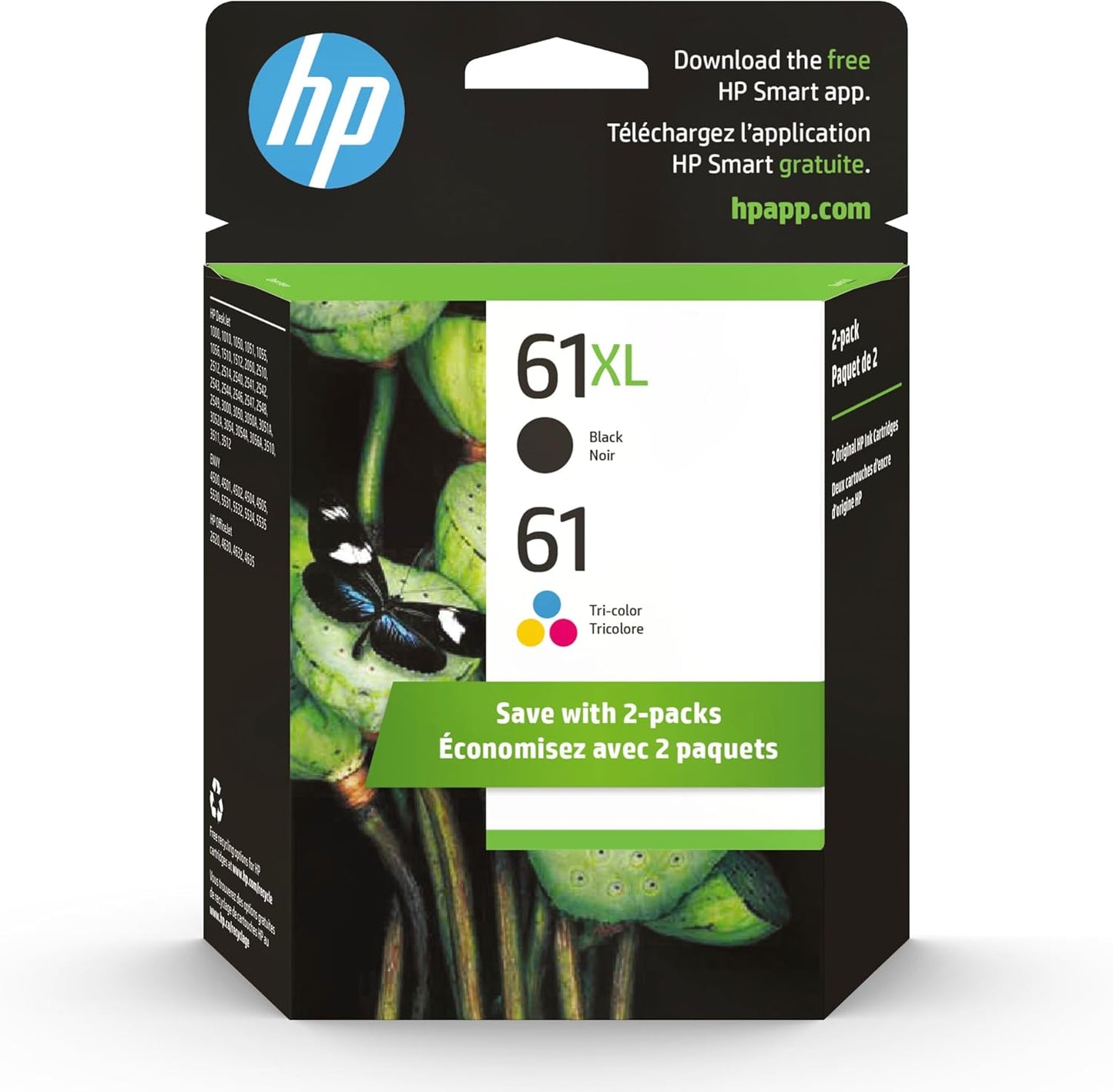 HP Original 61 Tri-Color and Black Ink Cartridges for Quality Prints