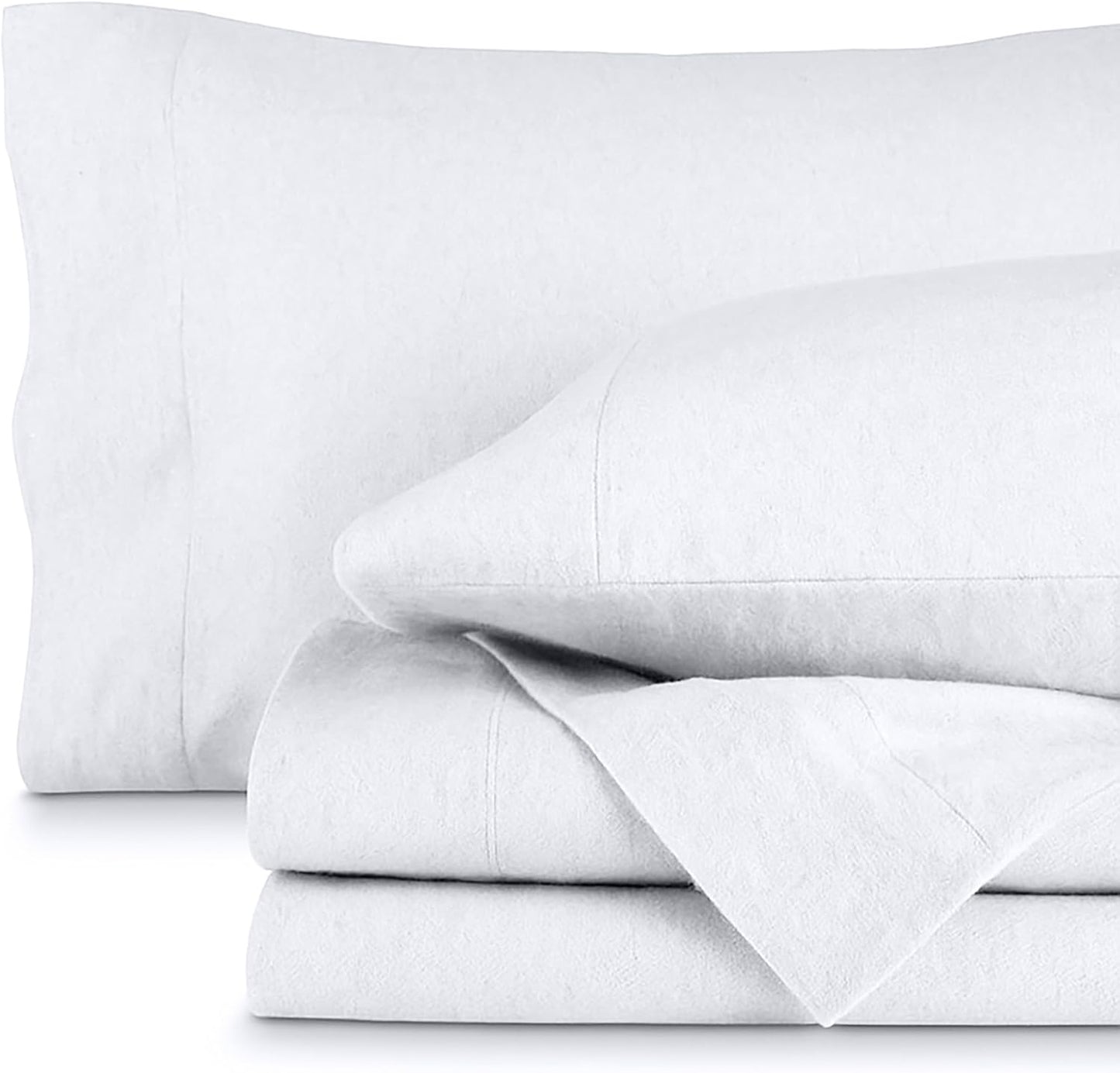 RUVANTI 100% Cotton Flannel Sheets King Size for Cozy Comfort