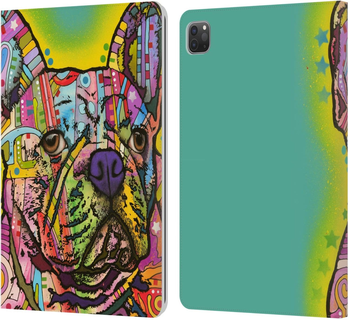 Dean Russo French Bulldog Leather Wallet Case for iPad Pro 11