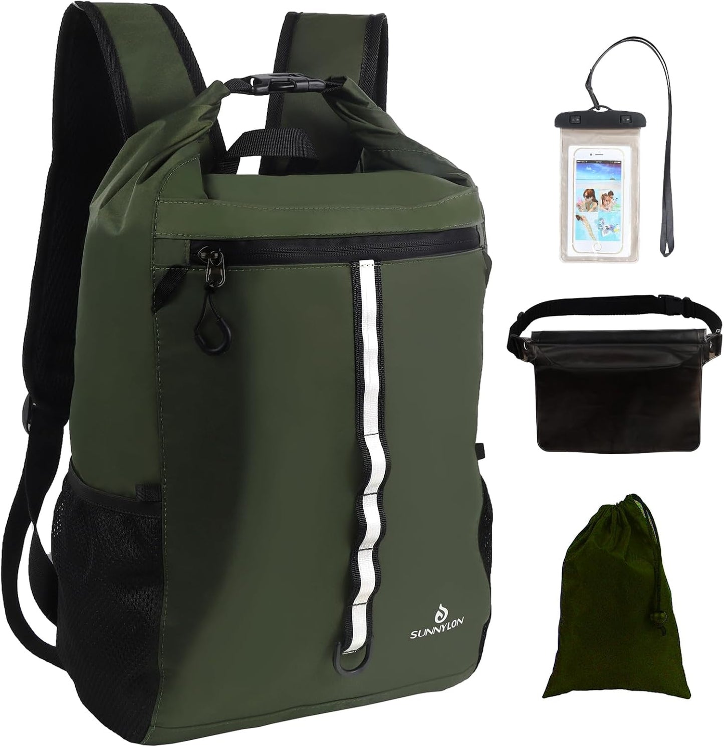 20L Waterproof Dry Bag Backpack by Sunnylon - Marine Grade Protection
