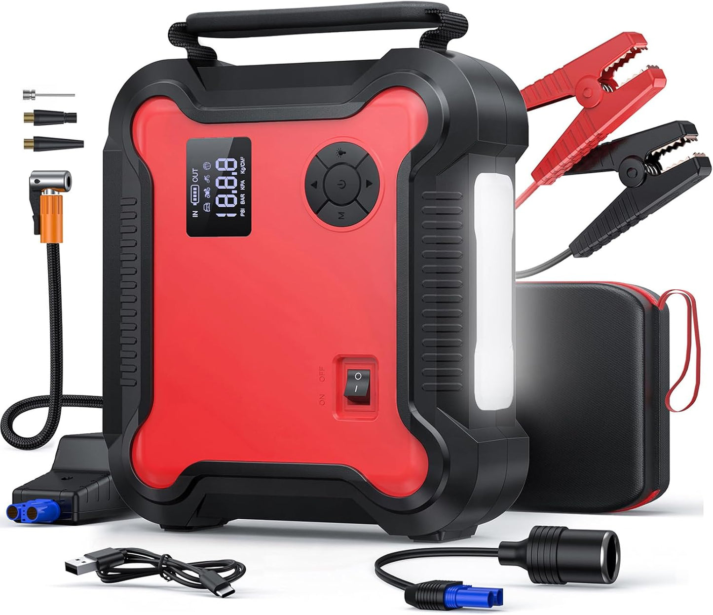 BuTure VAC: Ultimate Car Jump Starter w/ Air Compressor