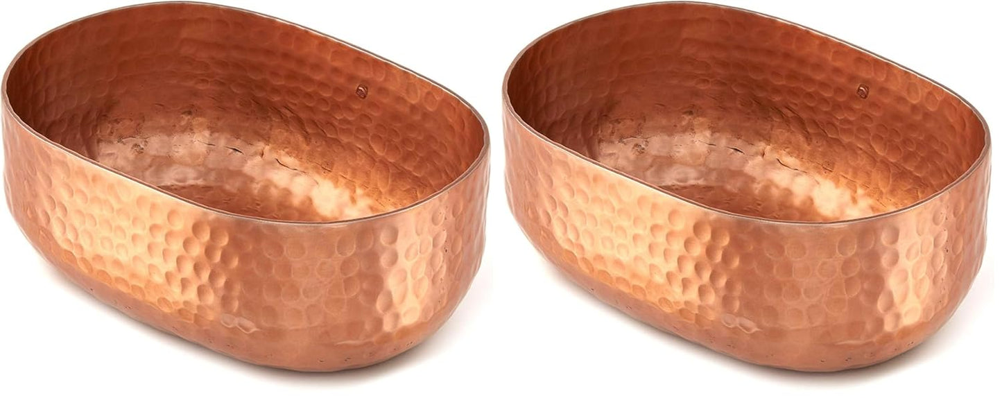 Hammered Aluminum Entree Basket Set of 2 for Elegant Dining