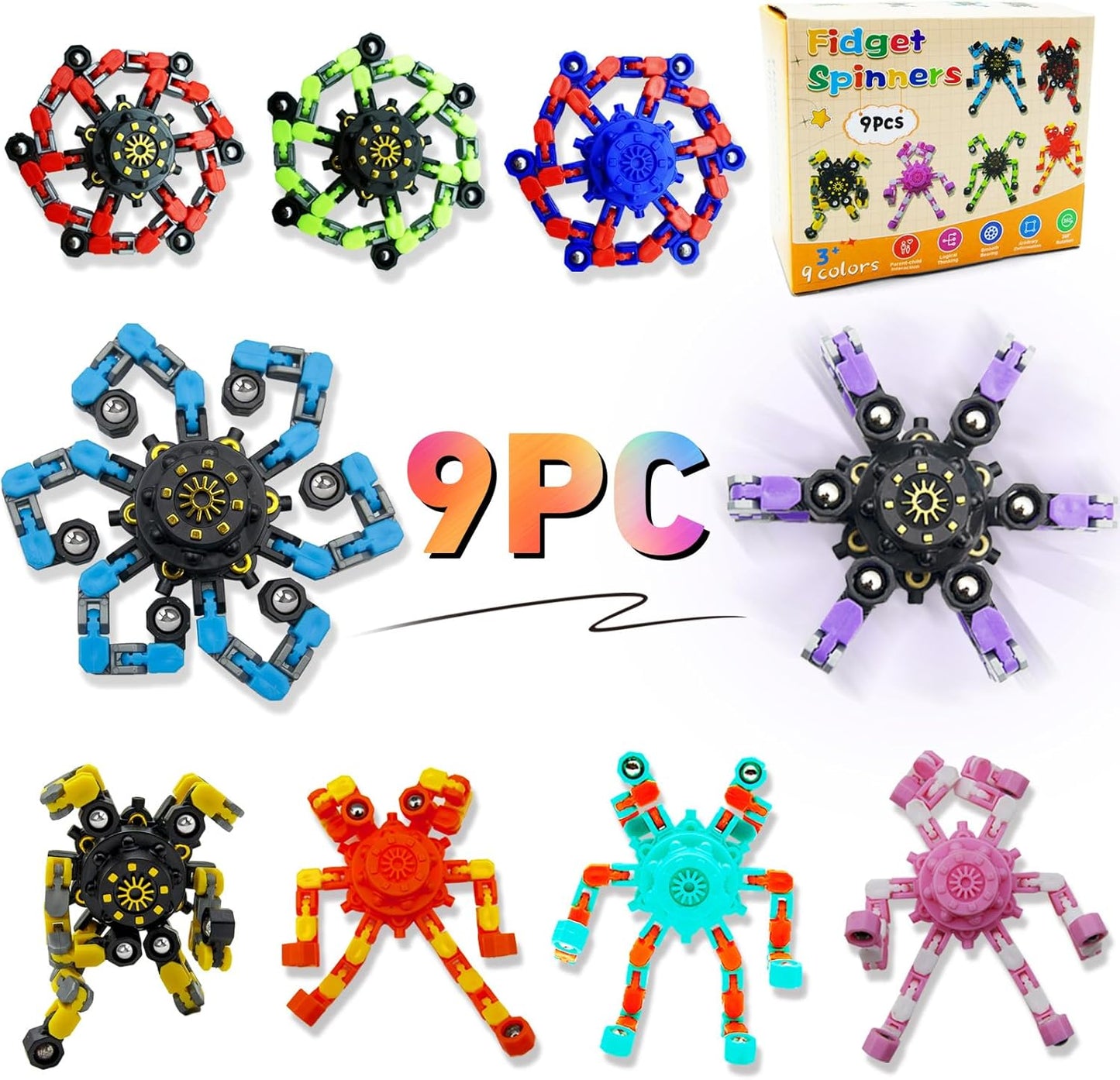 Deformable DIY Robot Fidget Spinners - Fun Stress Relief!