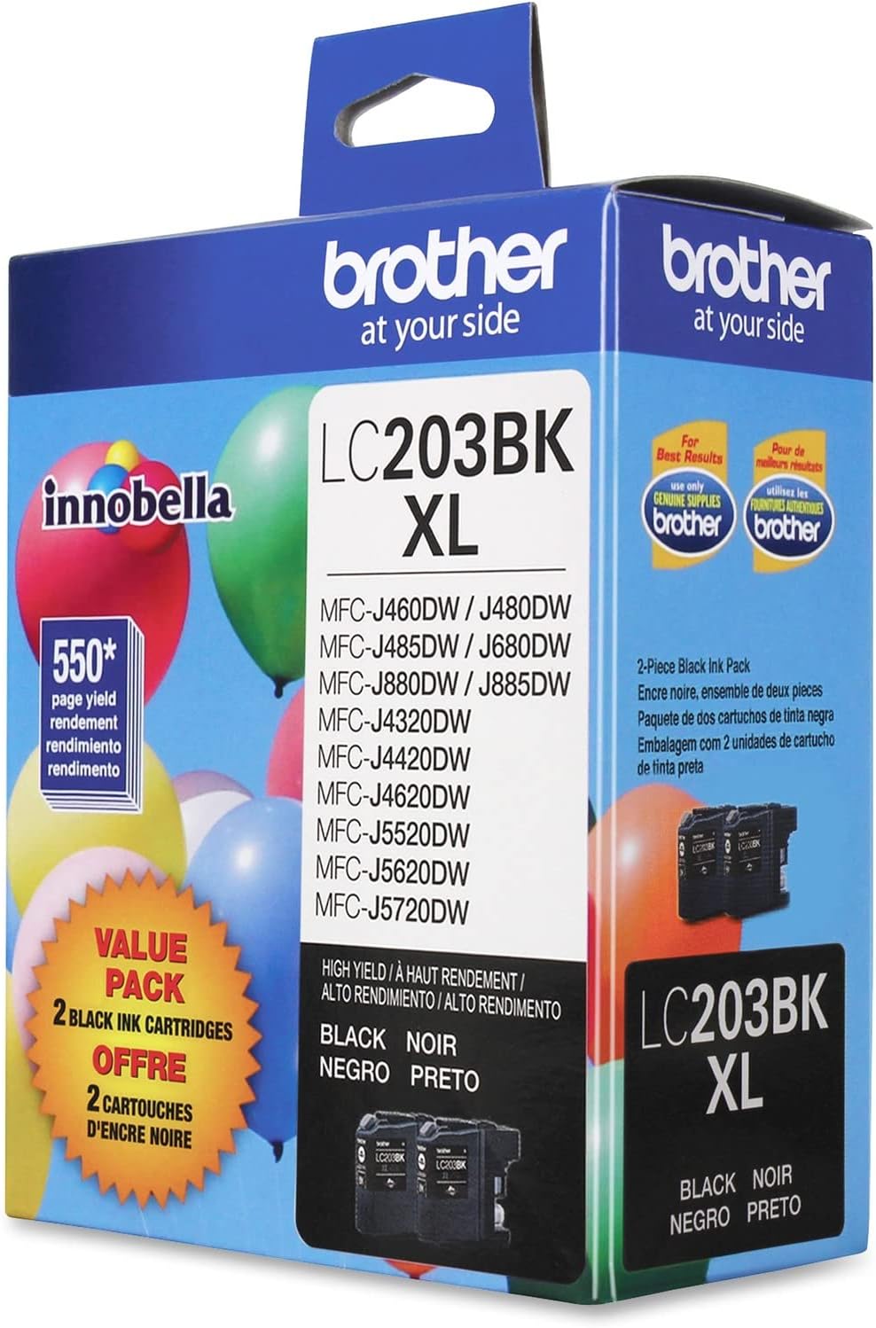 Brother Genuine High Yield Black Ink - 550 Pages