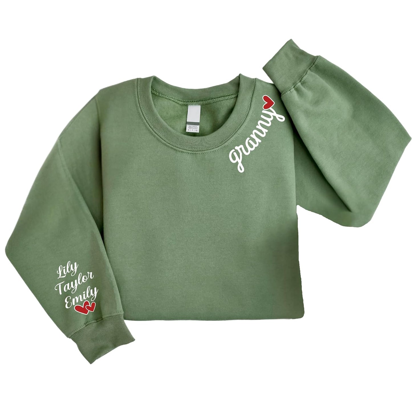 Custom Grandma Sweatshirt - Handmade Grandchild Names Shirt