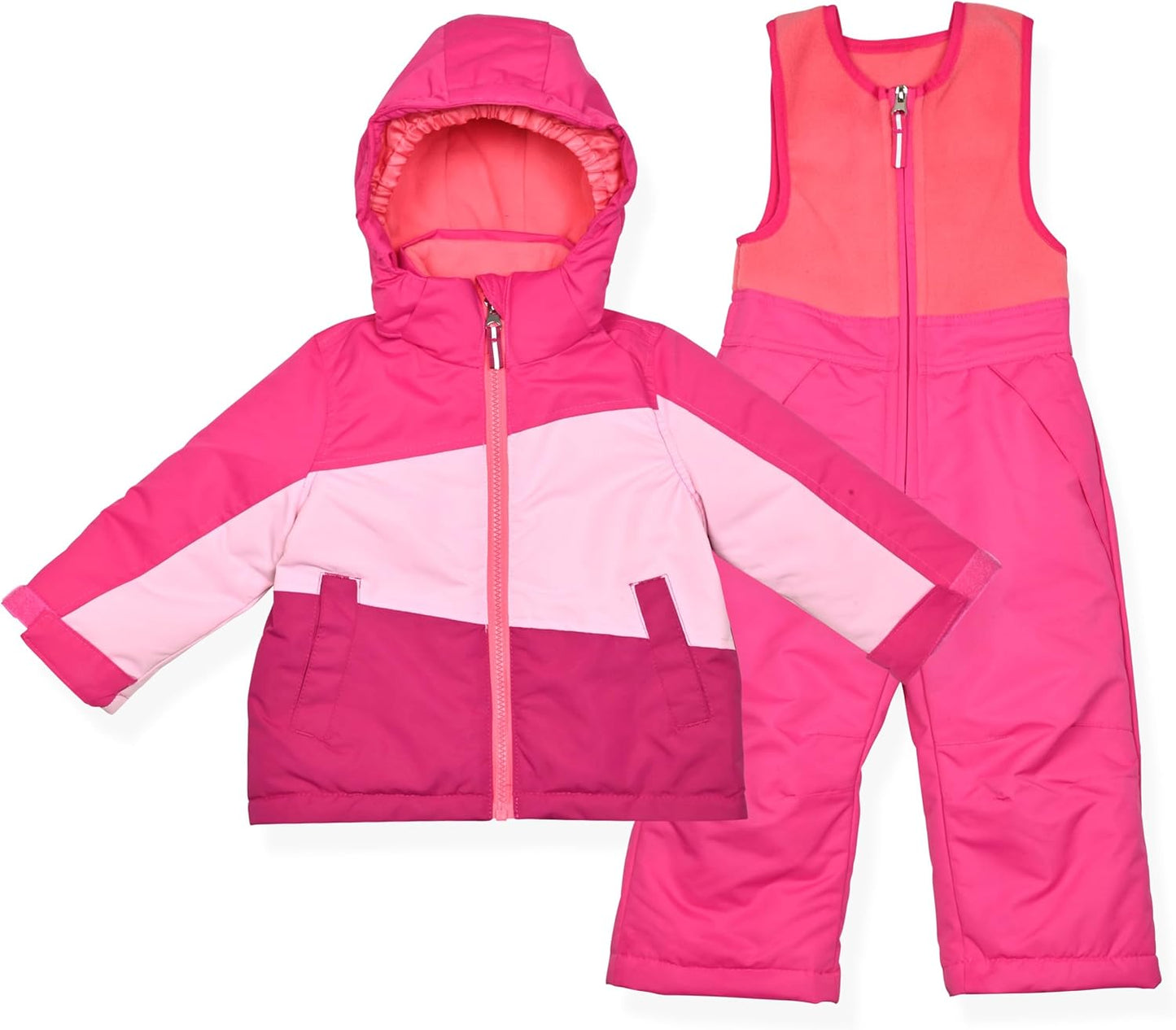 Arctic Quest Little Girls Bib Snow Pants and Ski Jacket Set