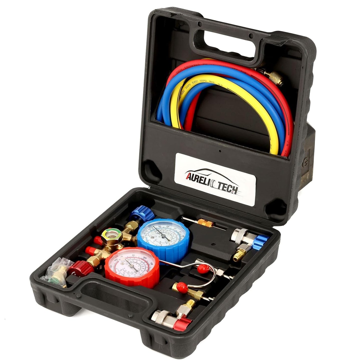 3 Way AC Manifold Gauge Set for R134A R12 R22 R502 Refrigerants