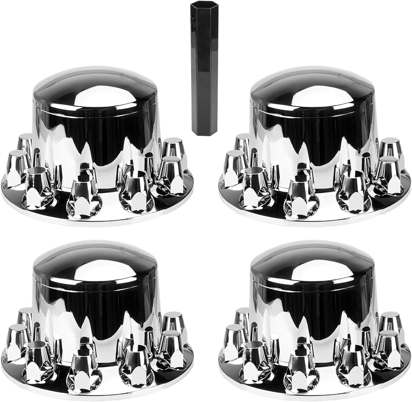33mm Chrome Plated Axle Cover Kit for Semi Truck Wheels