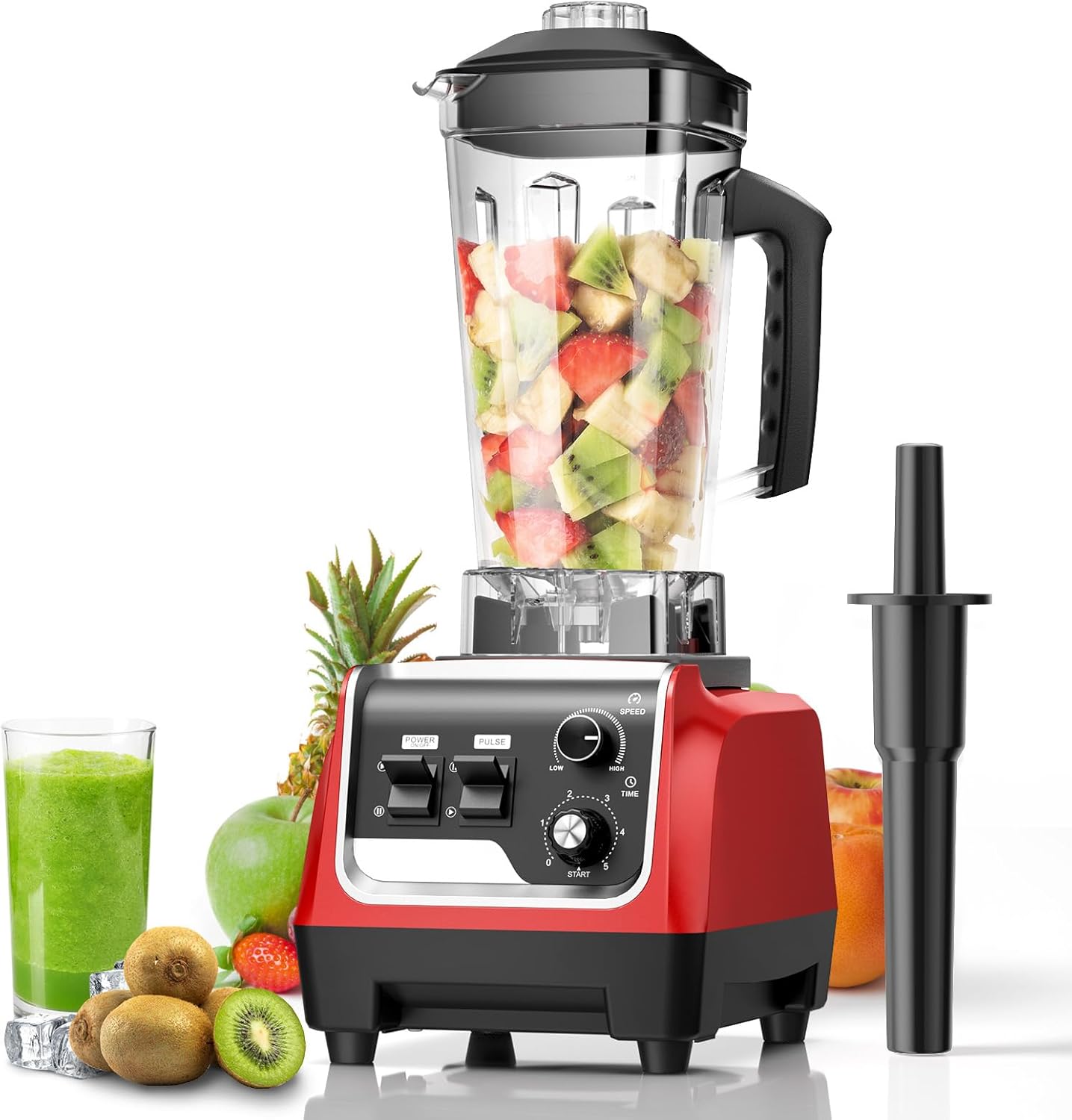 1800W Power Blender for Smoothies & Ice Crushing, 70oz, Red
