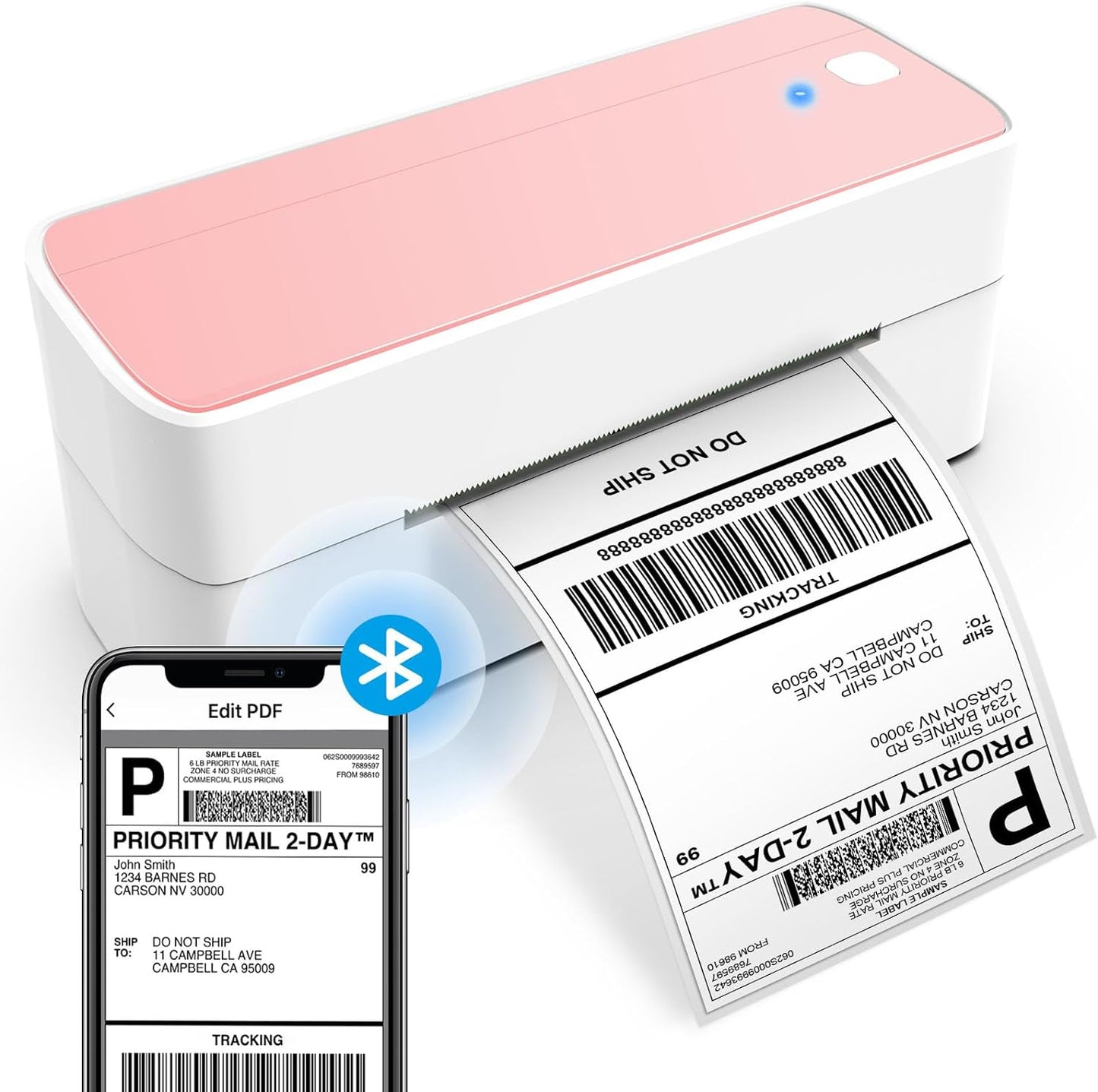 ASprink Bluetooth Thermal Label Printer - Wireless Shipping Label Maker