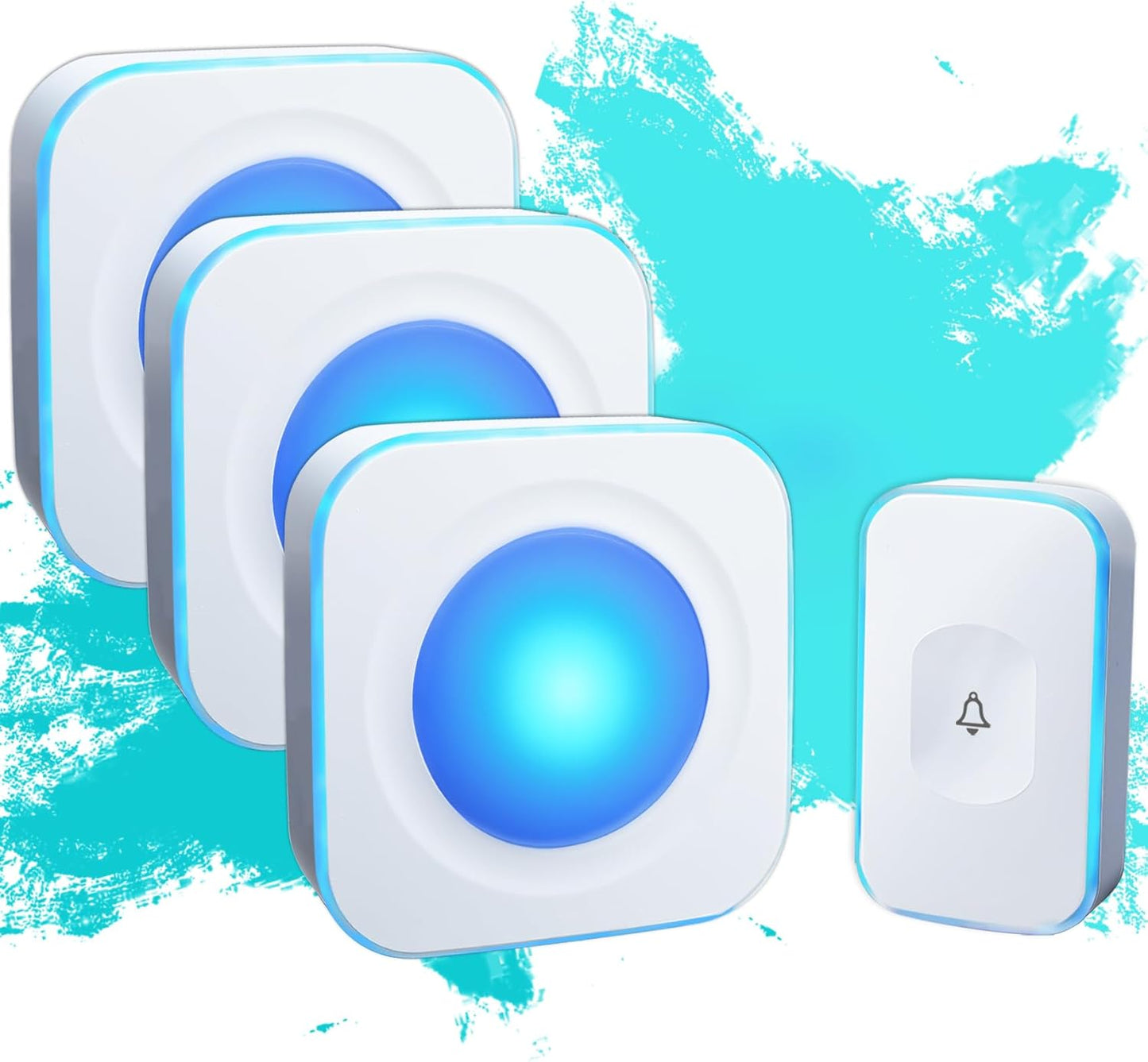Long Range Wireless Doorbell Set - Hear & See Alerts Anywhere!