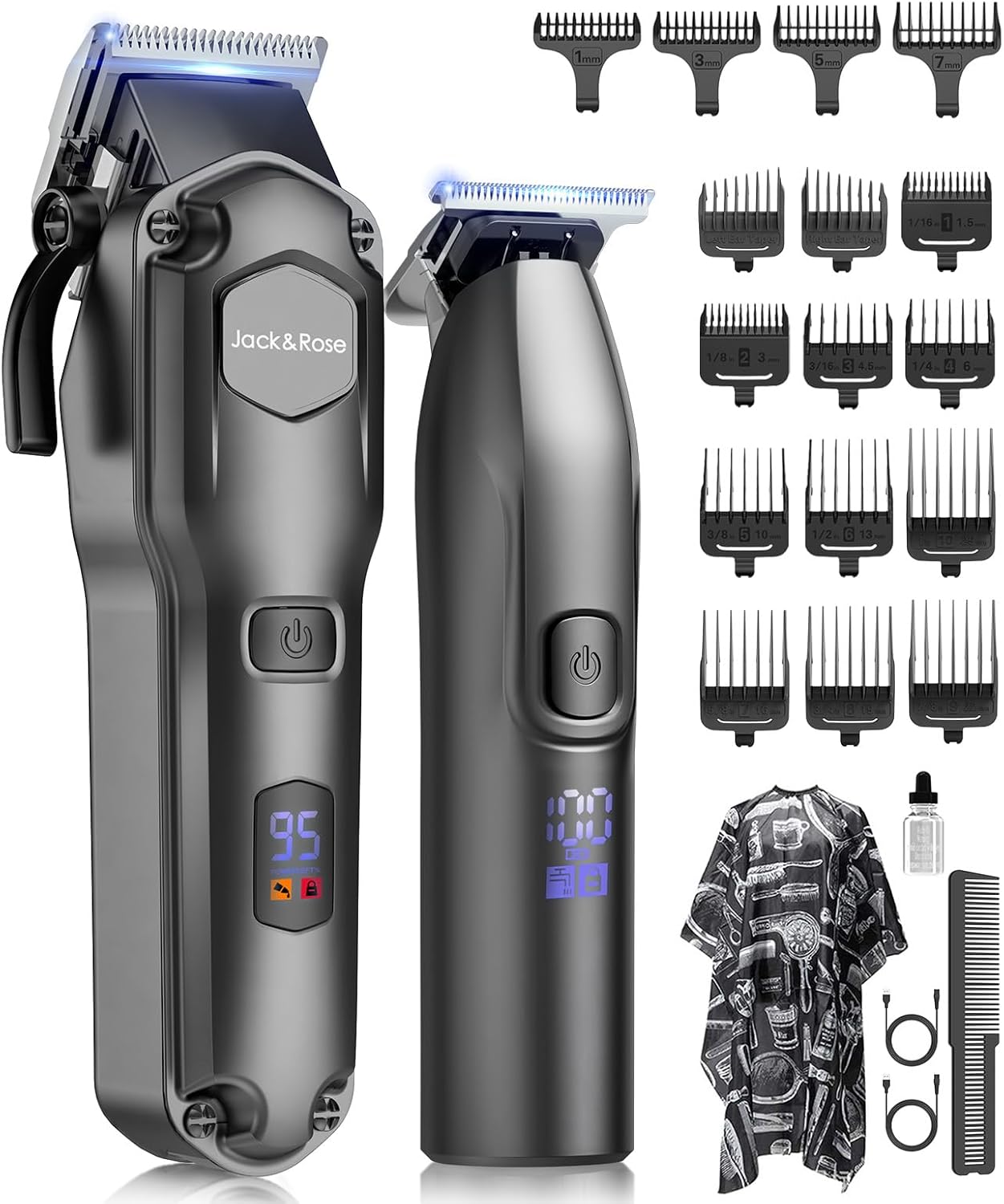 Professional Hair Clippers and Trimmers Set for Men by Jack & Rose