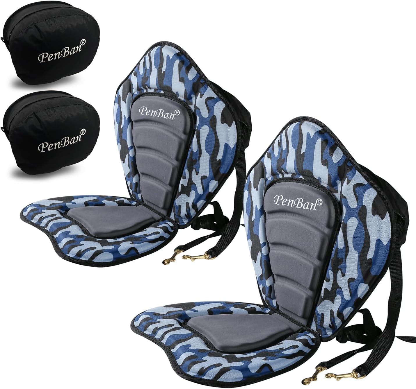 Universal Deluxe Kayak Seat Cushion with Storage Bag for Comfort