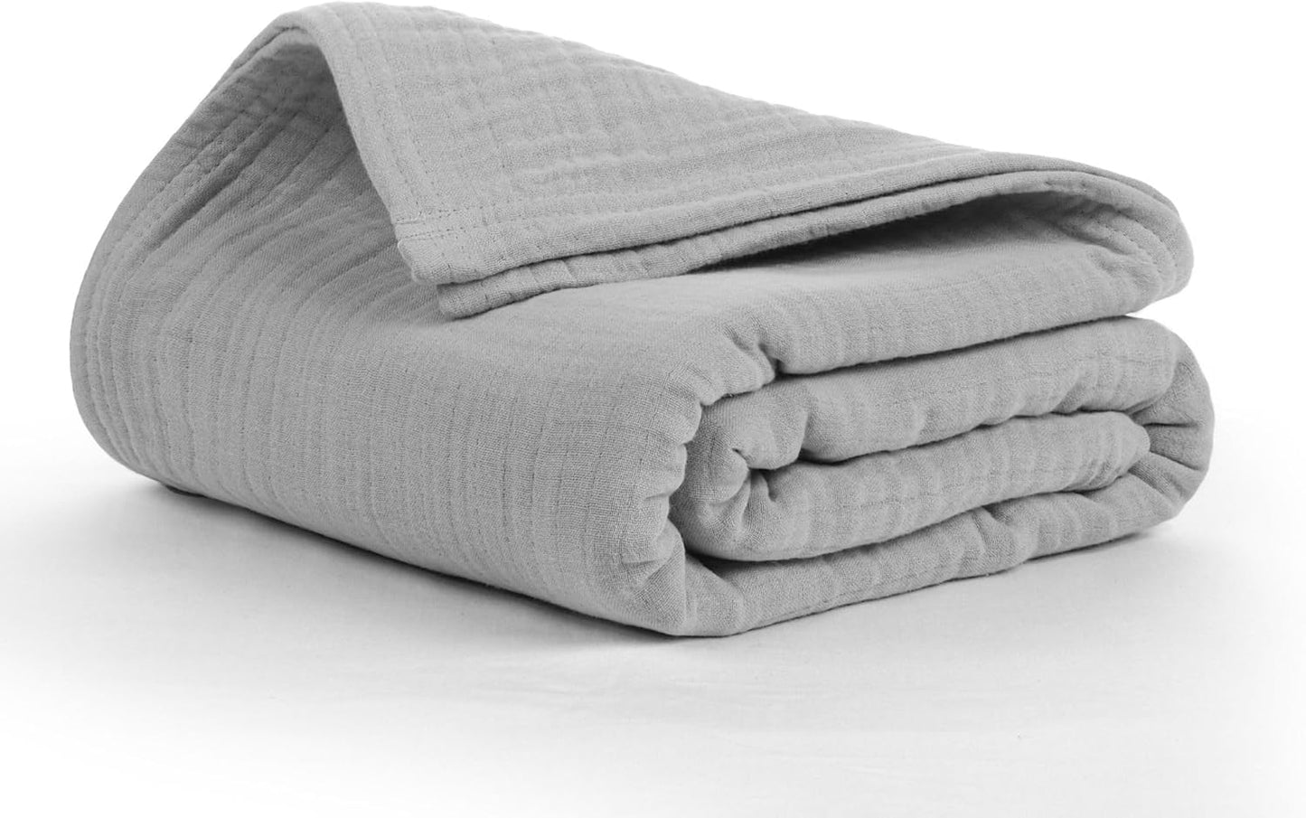 100% Cotton Muslin Blanket for All Seasons, 80in x 90in