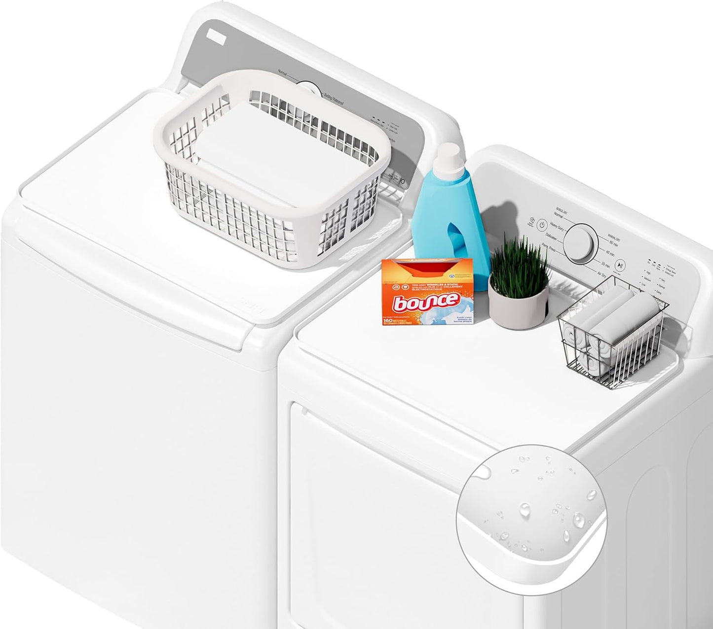 Washer and Dryer Cover Set - Non-Slip Silicone Rubber Mats