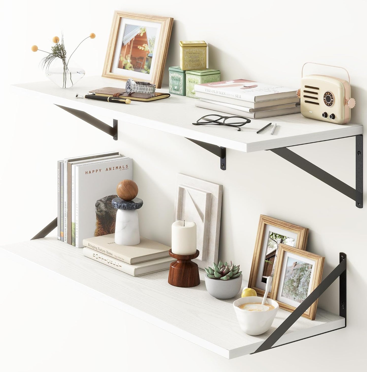 36in Wide Deep Floating Shelves for Wall Storage and Display