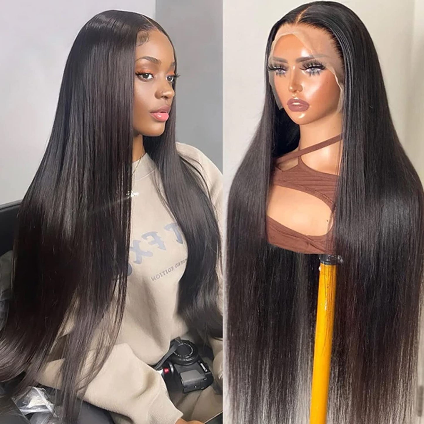 DULOVE Lace Front Wigs Human Hair 13x4 Straight HD Quality