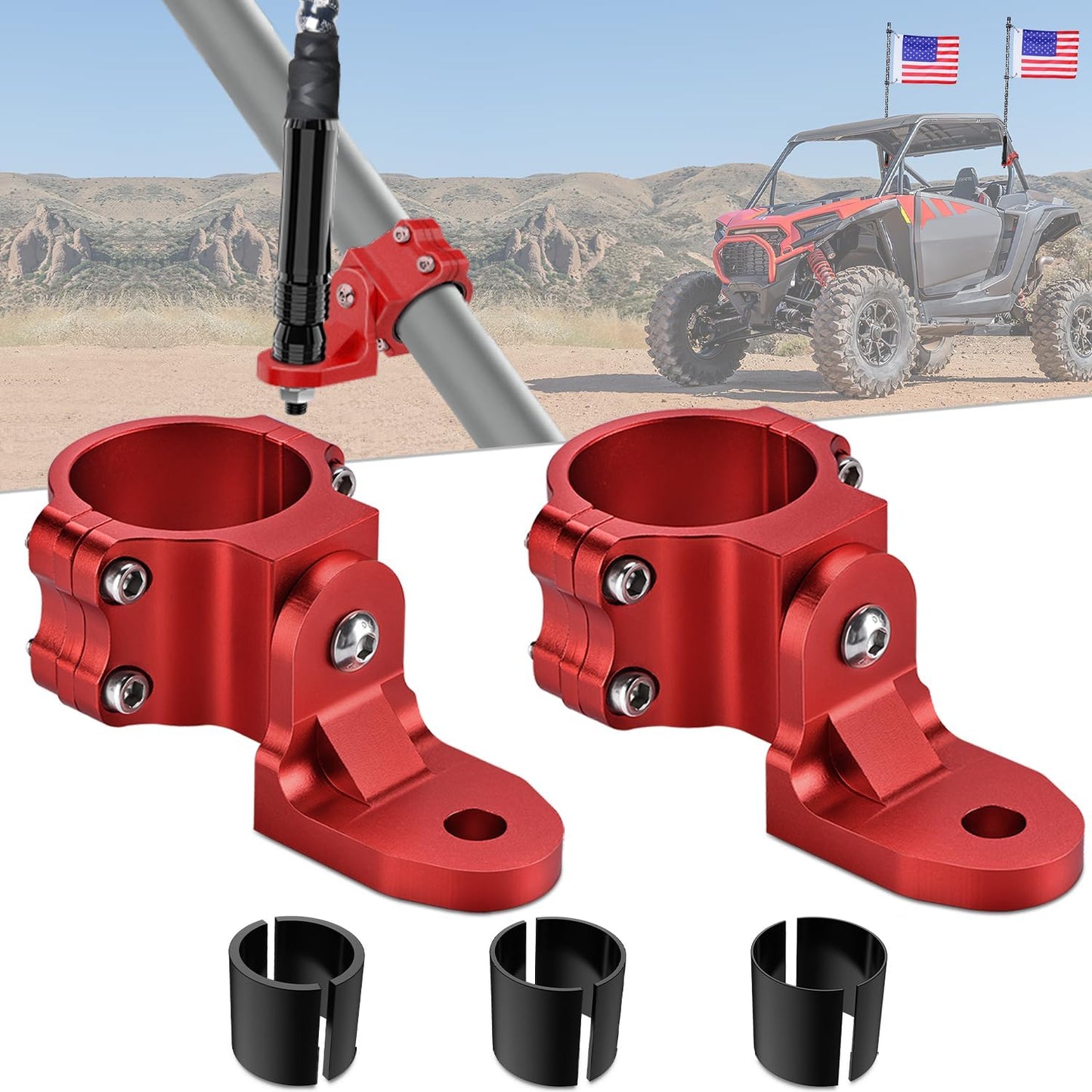 Nilight UTV Flag Antenna Mount for Polaris RZR Ranger Can Am